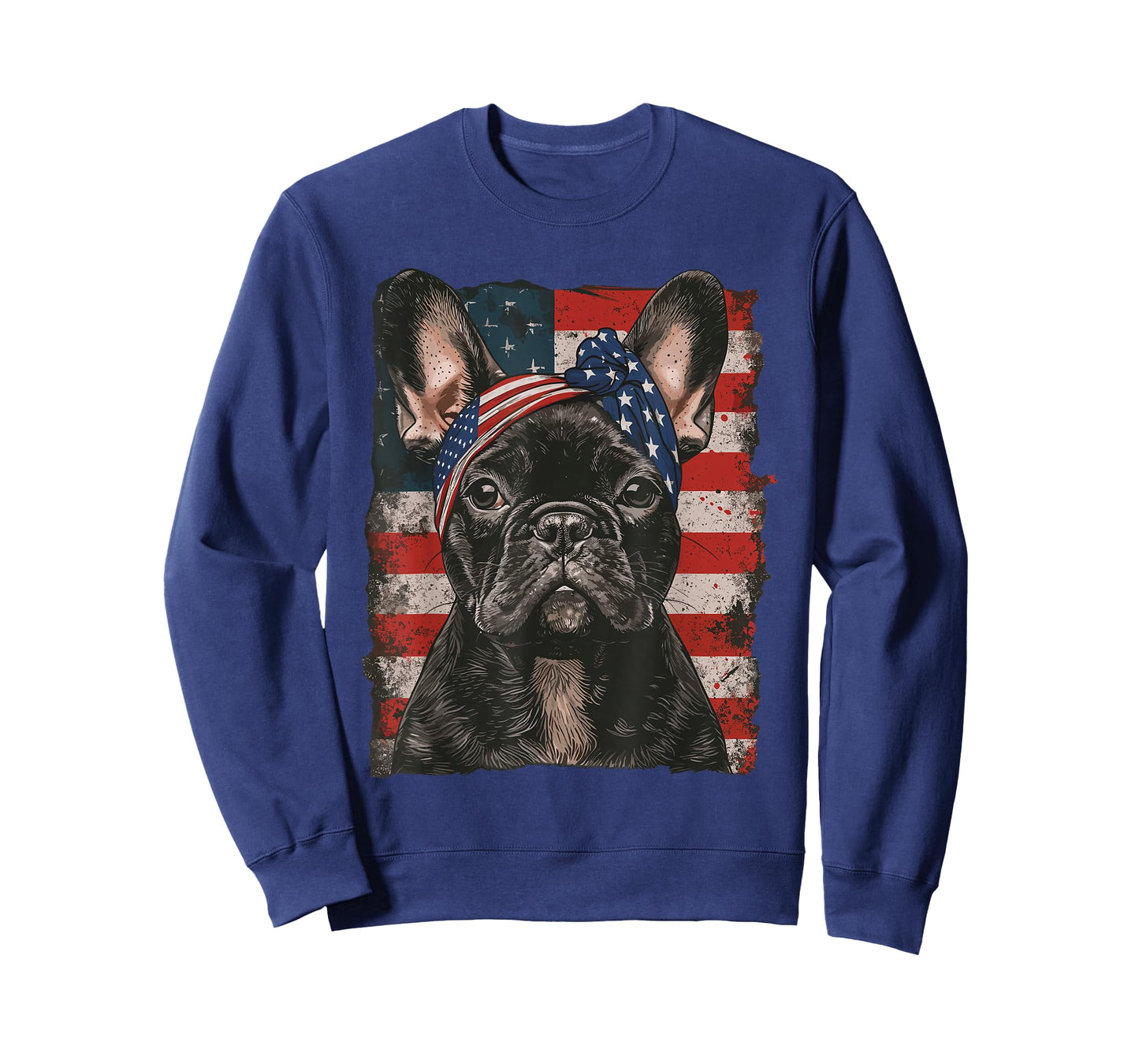 French Bulldog Patriotic 4th Of July USA American Flag T-Shirt