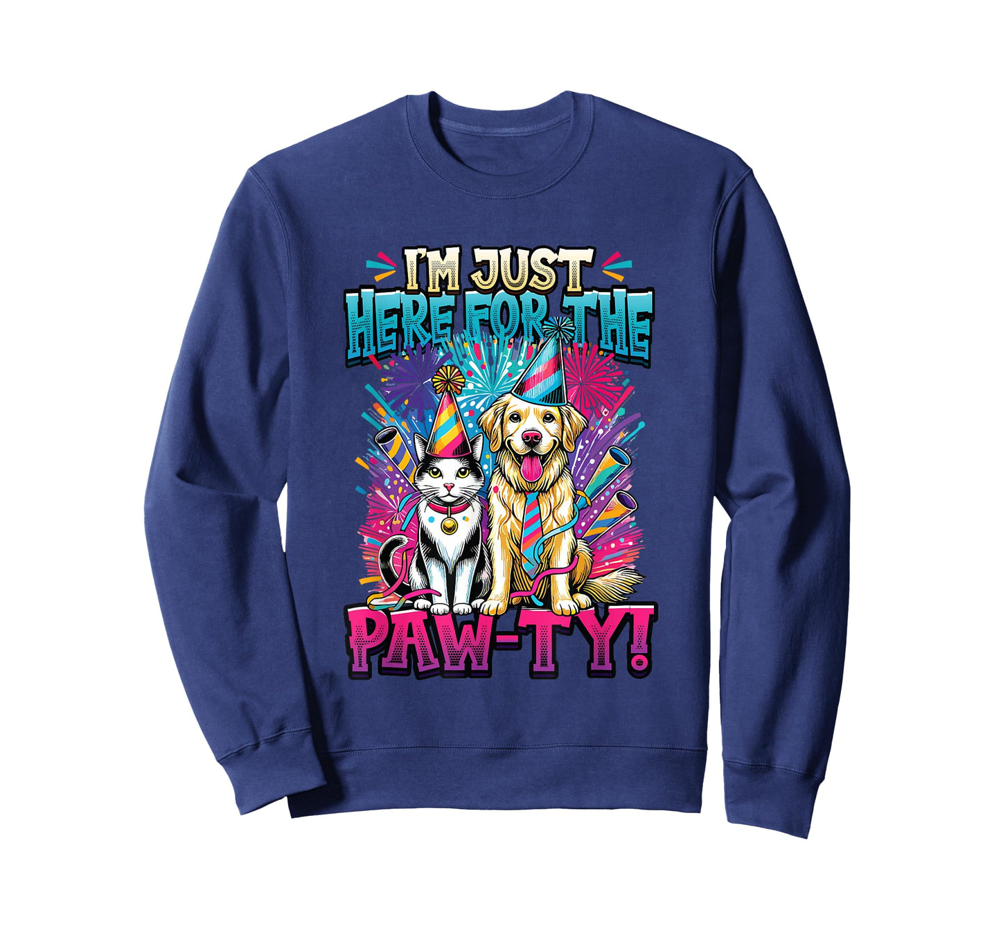 I'm Just Here For The Paw-ty - Animal Lover Birthday T-Shirt