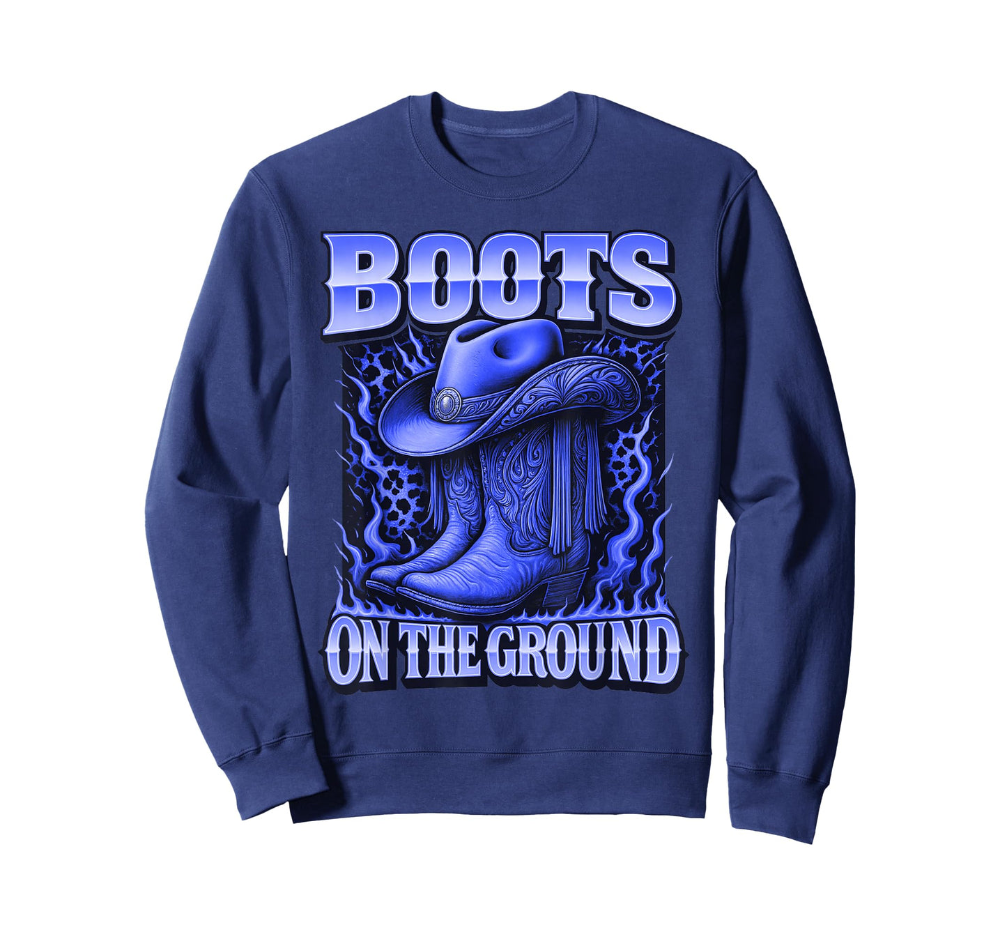 Boots on The Ground Cowboy Cowgirl for Men Women Kids T-Shirt