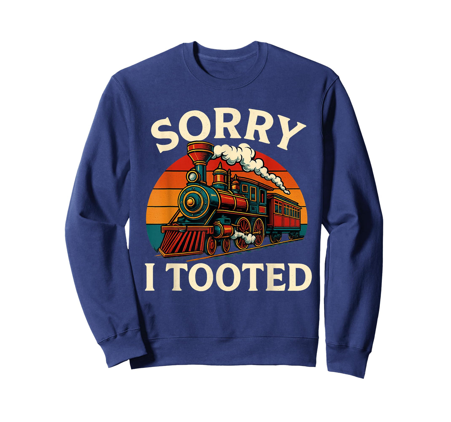 Sorry I Tooted Funny Train Flatulence Joke Retro Design T-Shirt