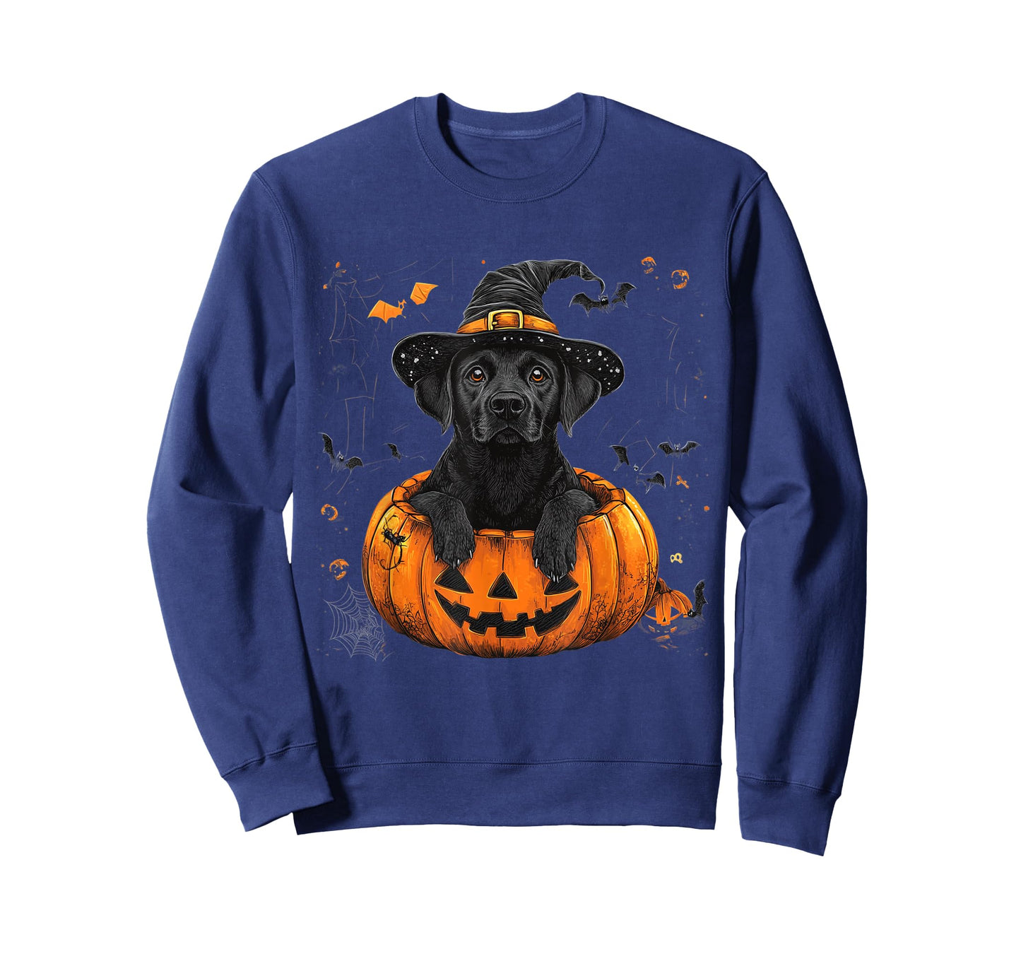 Black Lab Labrador Pumpkin Halloween Thanksgiving Men Women T-Shirt