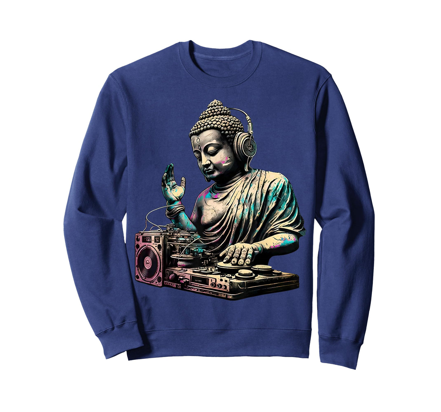 Buddha Wearing Headphones DJ Music Producer For Men Women T-Shirt