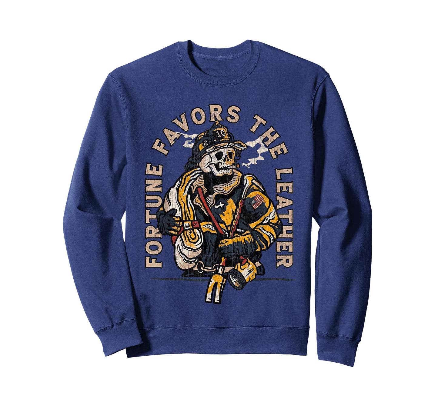 Fire Department Firefighter Fortune Favors The Leather Men T-Shirt