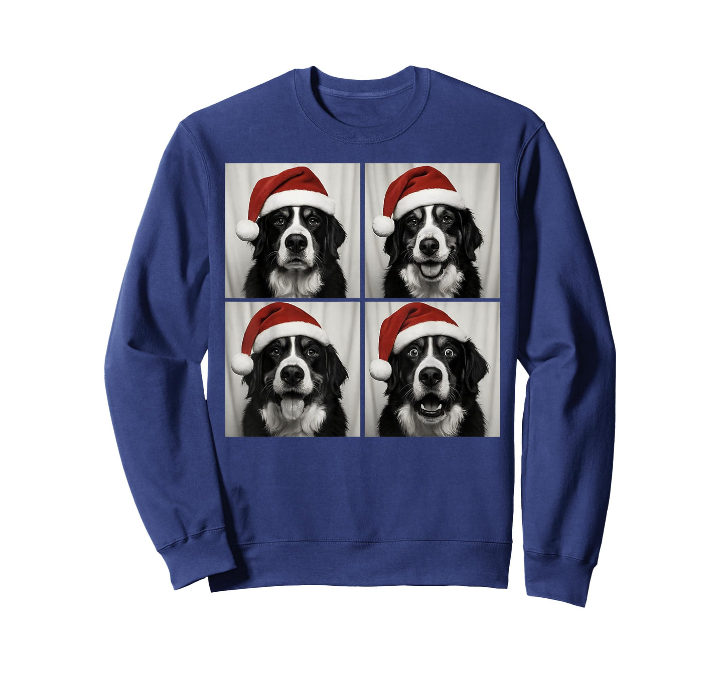 Funny Christmas Bernese Mountain Dog Santa Photo Booth T-Shirt