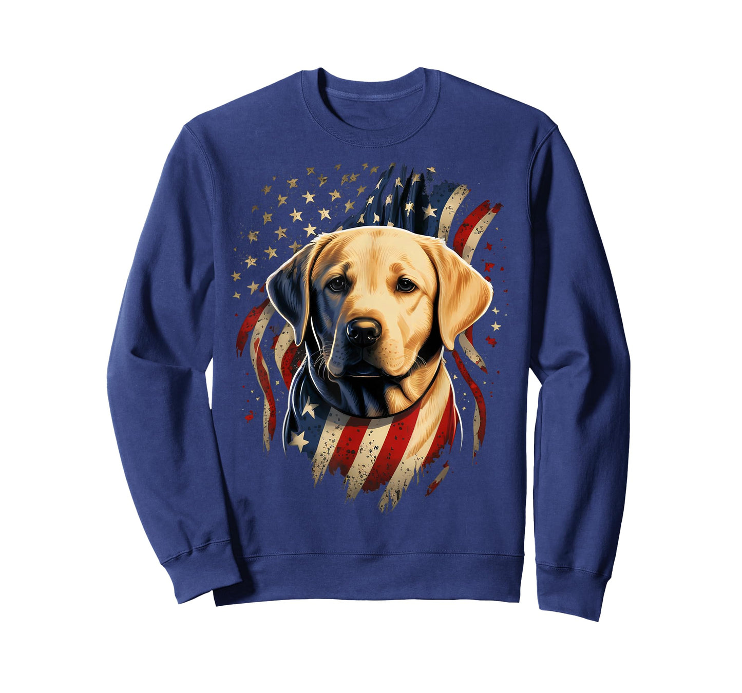 USA 4th of July Yellow Patriotic American Labrador Retriever T-Shirt