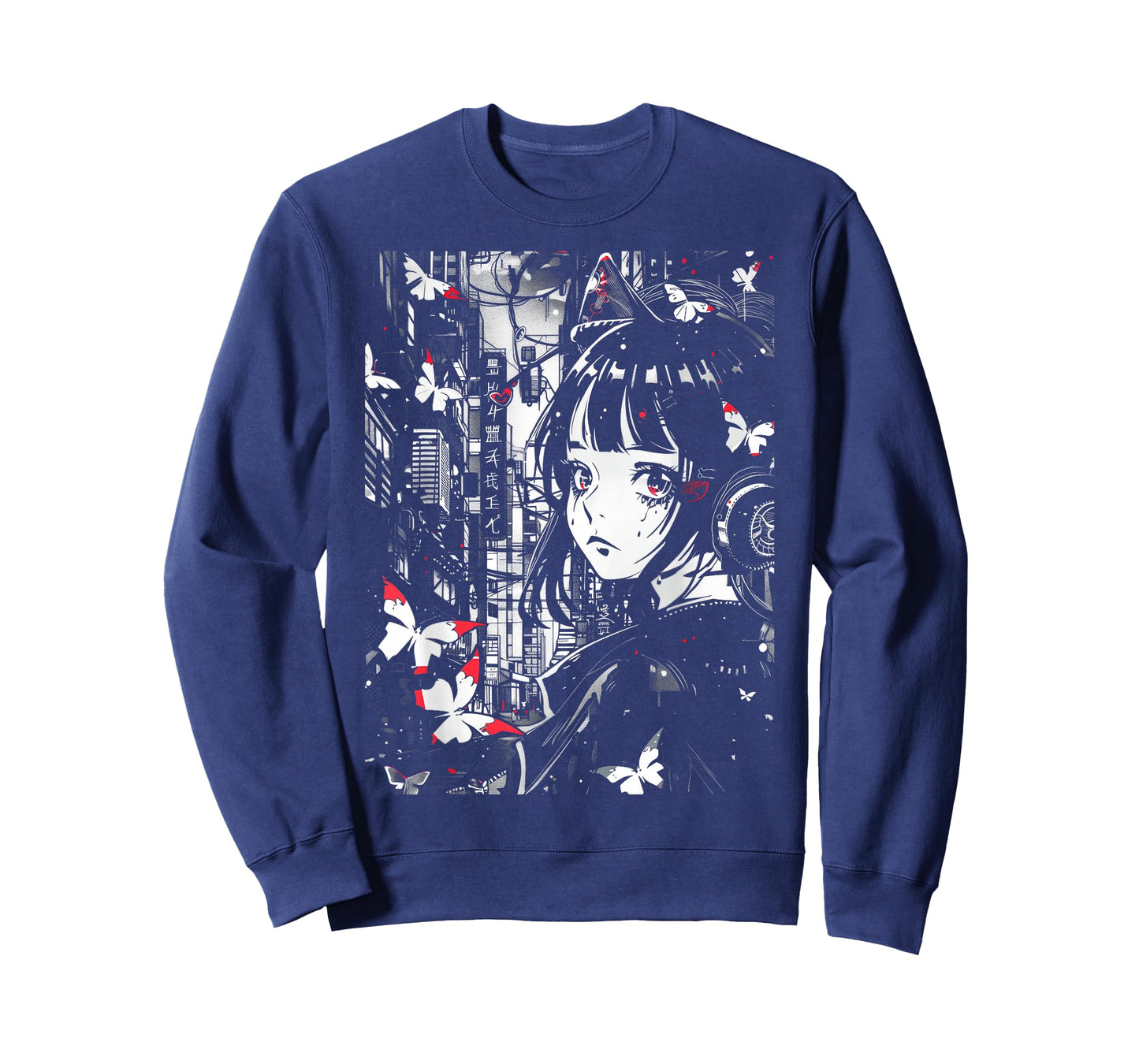 Anime Japanese Goth Cyberpunk City Manga Art Aesthetic T-Shirt
