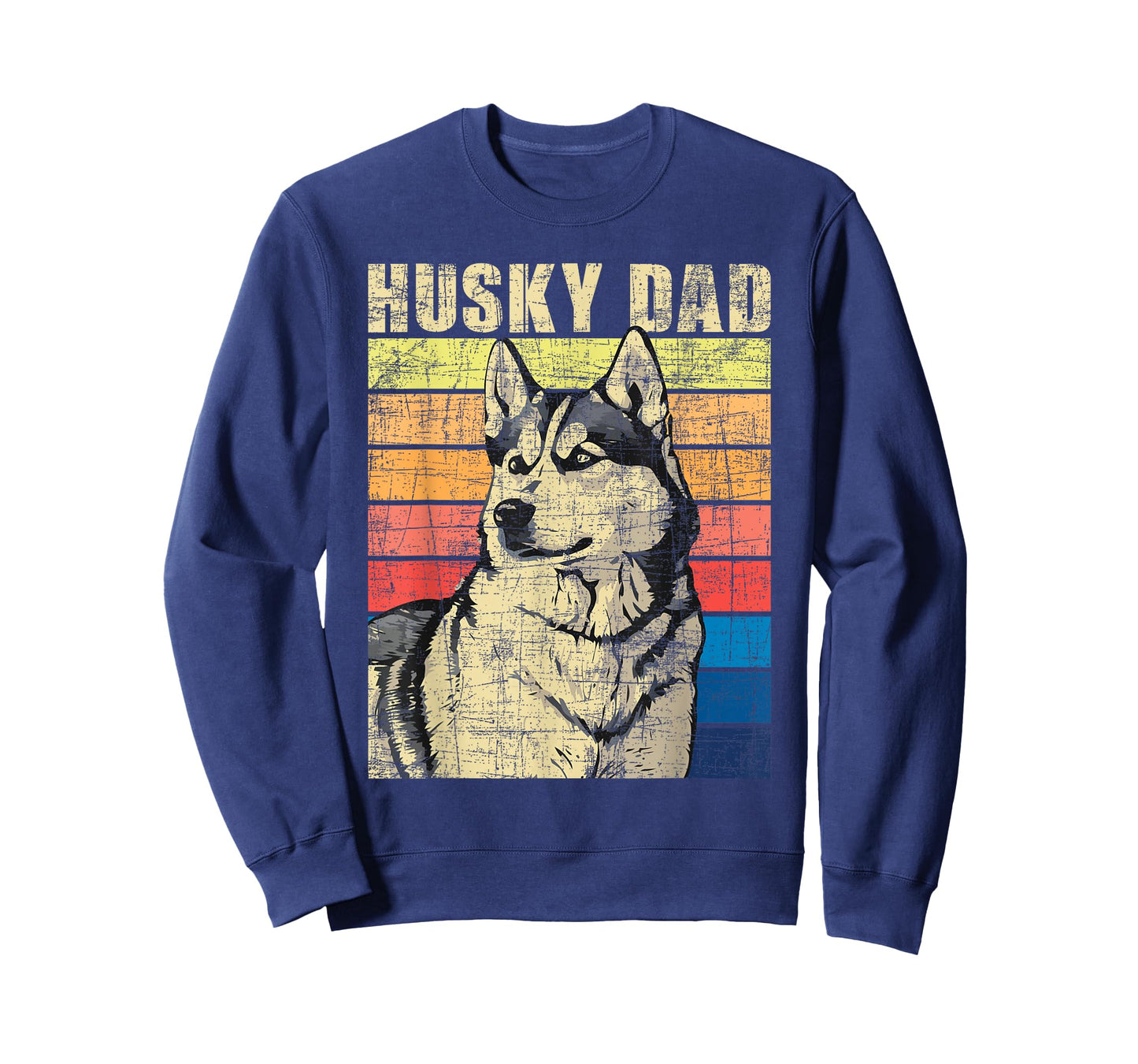 Husky Dad - Retro Vintage Pet Siberian Husky Dog Lover Men Women Kids T-Shirt