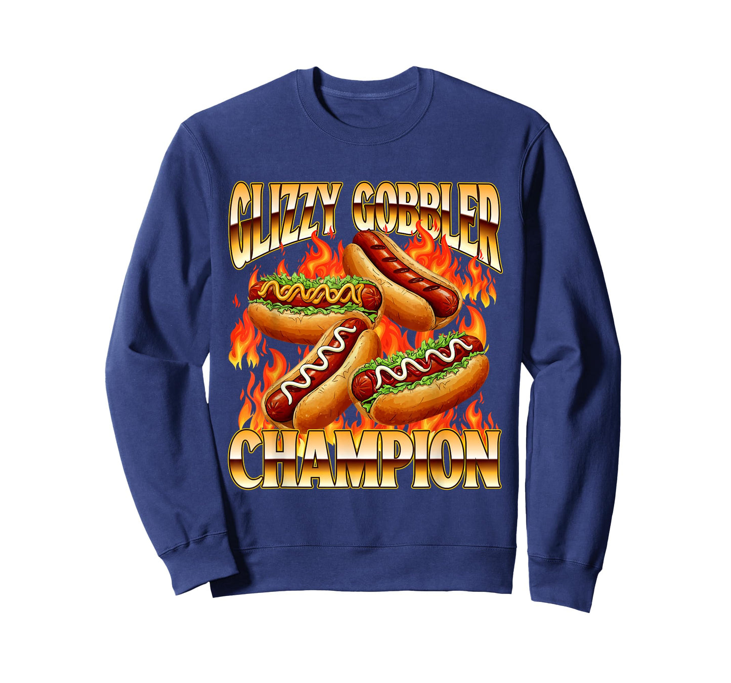 Glizzy Gobbler Champion - Hot Dog Lover Fast Food Wiener T-Shirt