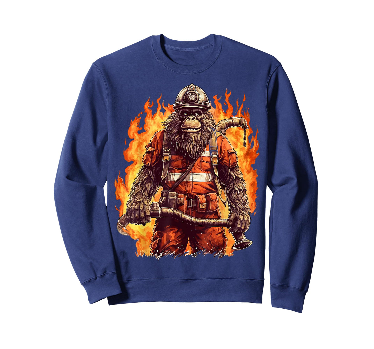 Fire Brigade Bigfoot Fireman Firefighter Bigfoot Sasquatch T-Shirt