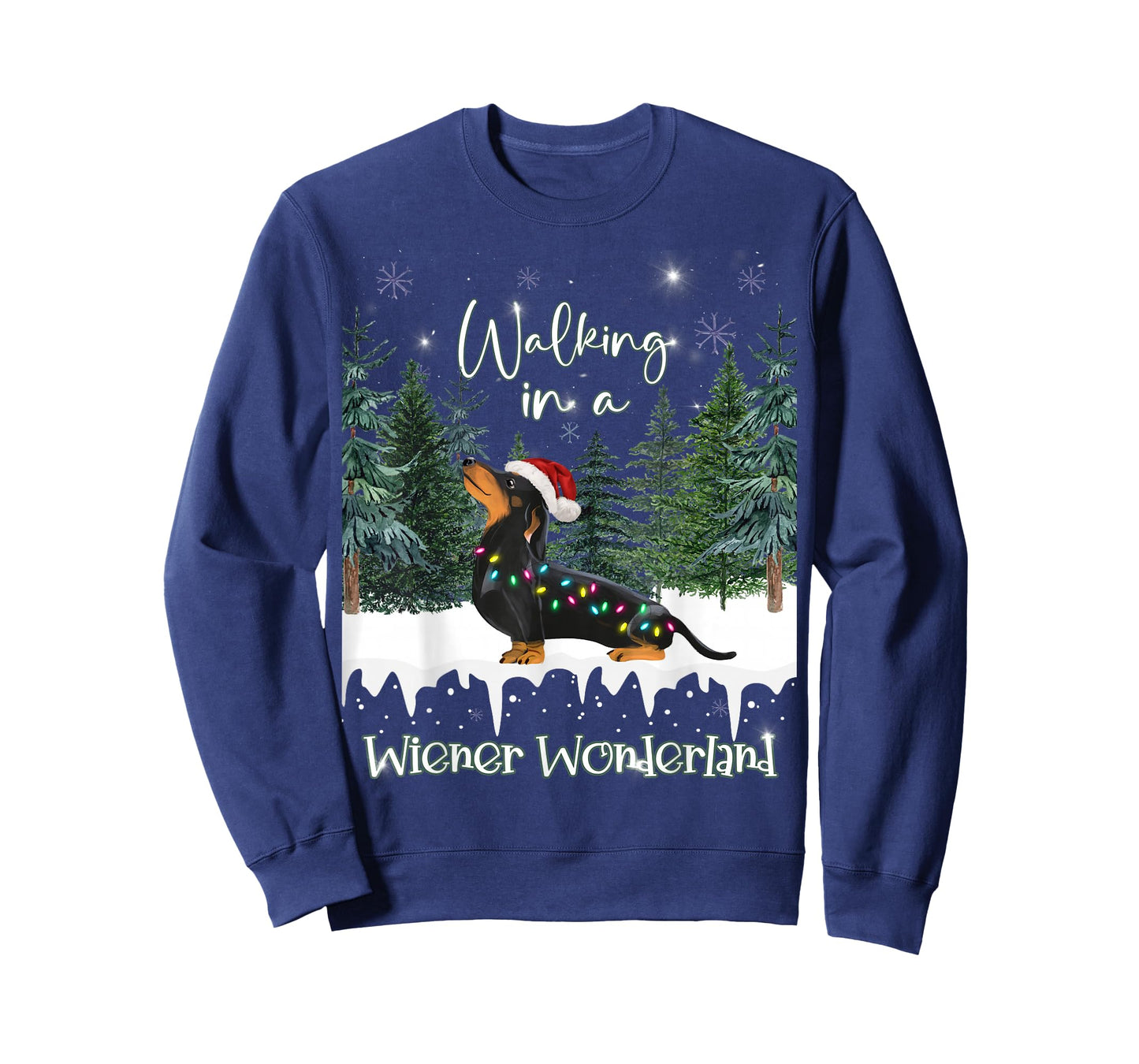 Walking in A Wiener Wonderland Dachshund T-Shirt