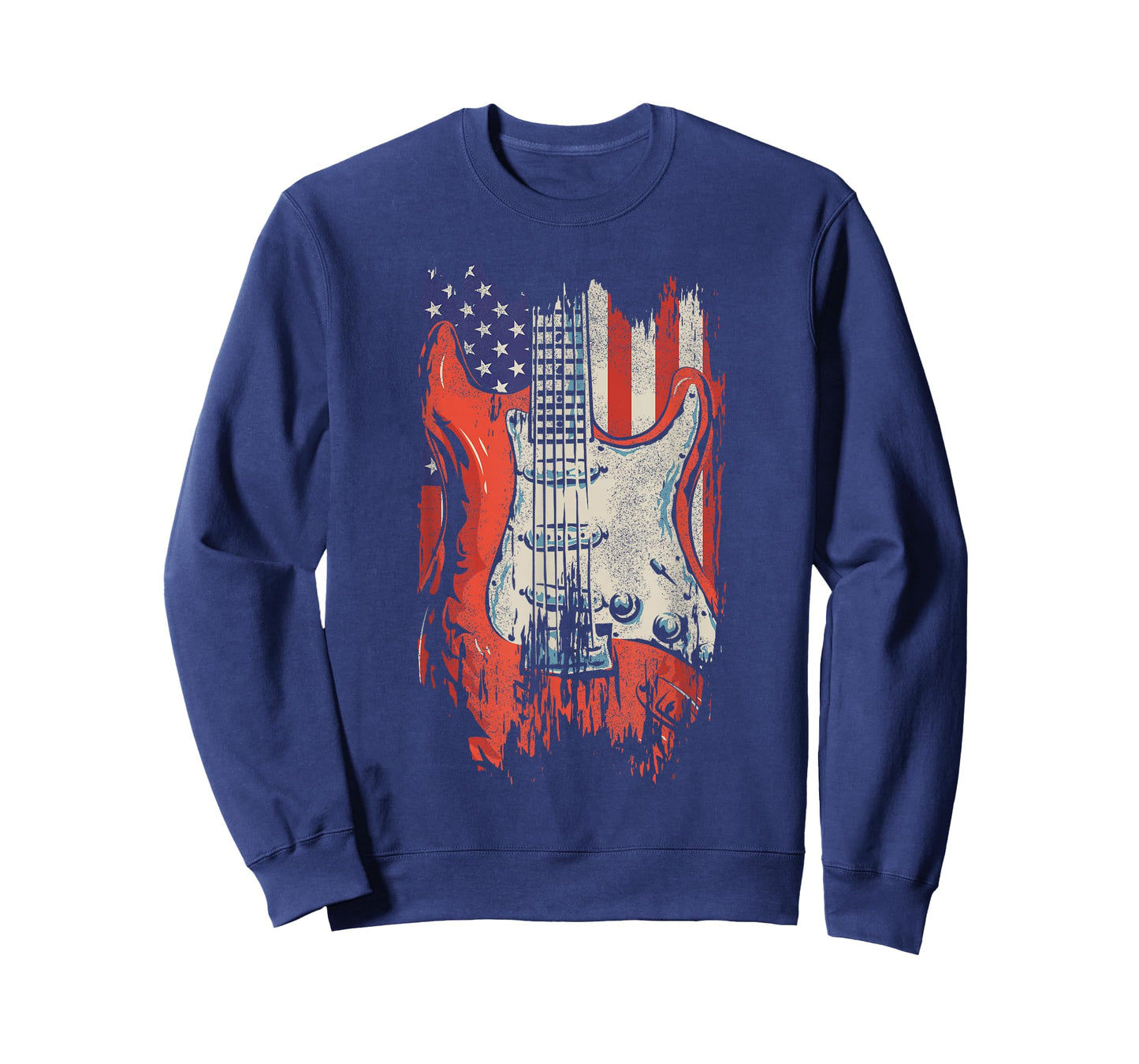 American Flag Guitar 4th of July Guitarist USA Country Music T-Shirt