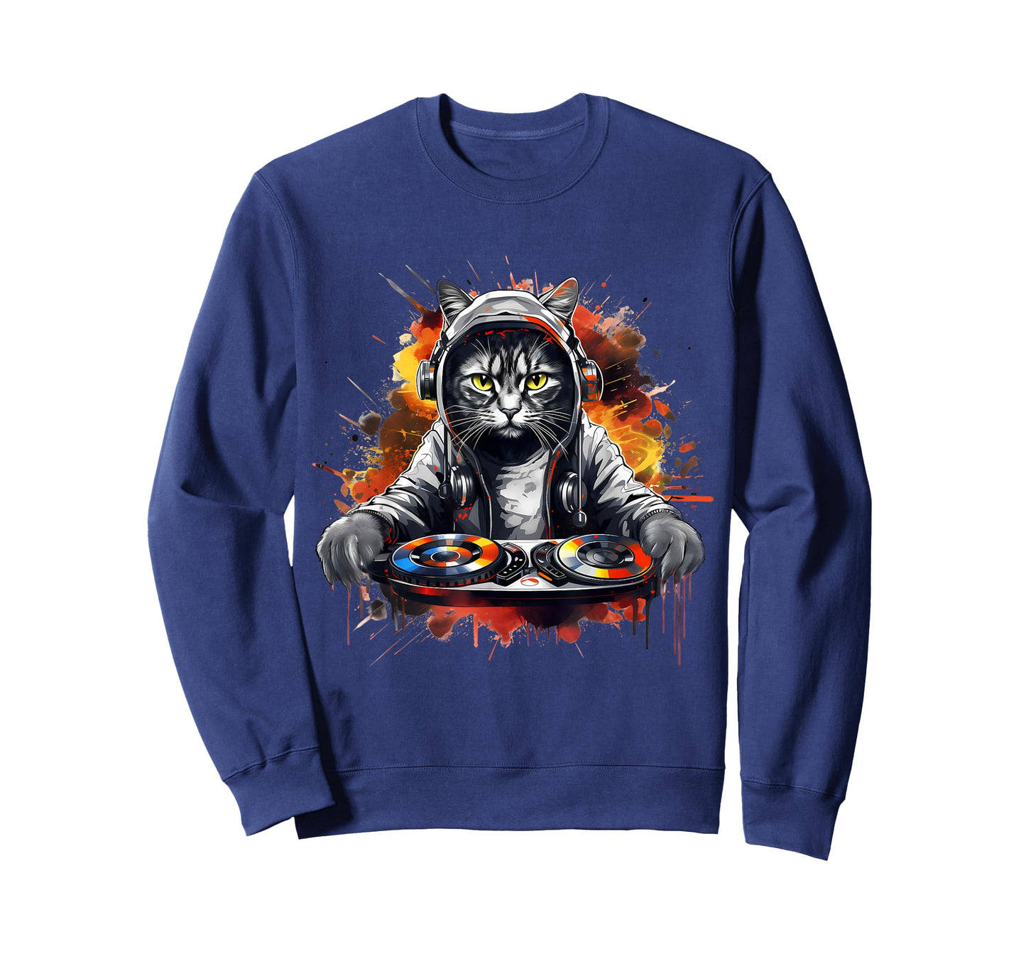 DJ Cat Turntable Disc Jockey Animal Music Dance DJ Mixer T-Shirt