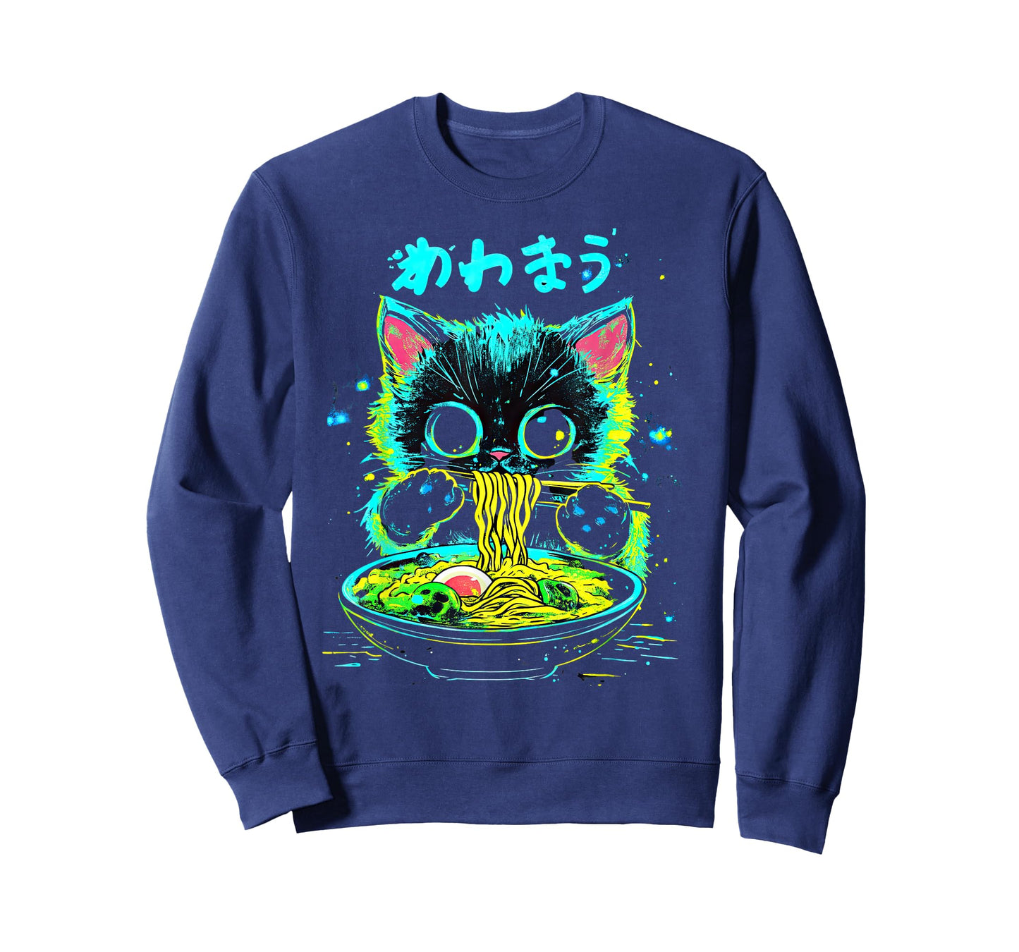 Anime Ramen Cat Japanese Retro Noodles Aesthetic Kawaii Cat T-Shirt