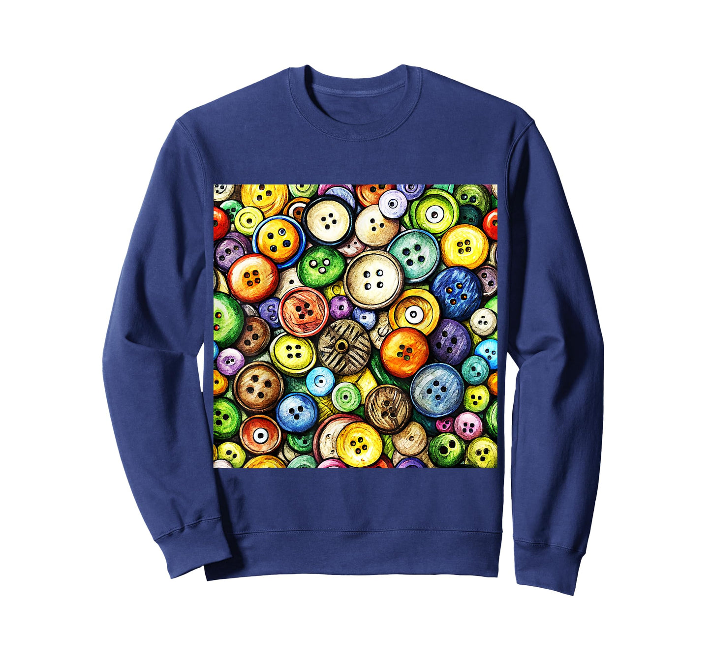 MULTICOLOR BUTTON PATTERN T-Shirt