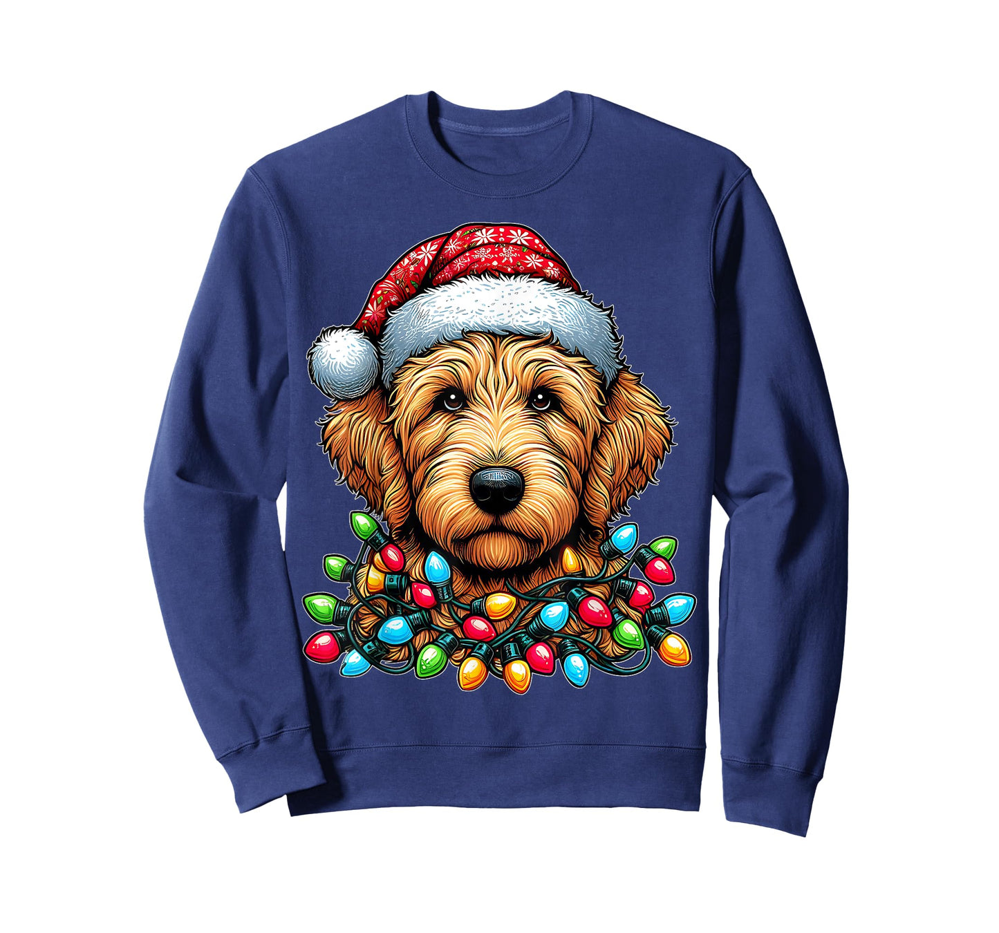 Golden Doodle Goldendoodle Christmas Hat Xmas T-Shirt