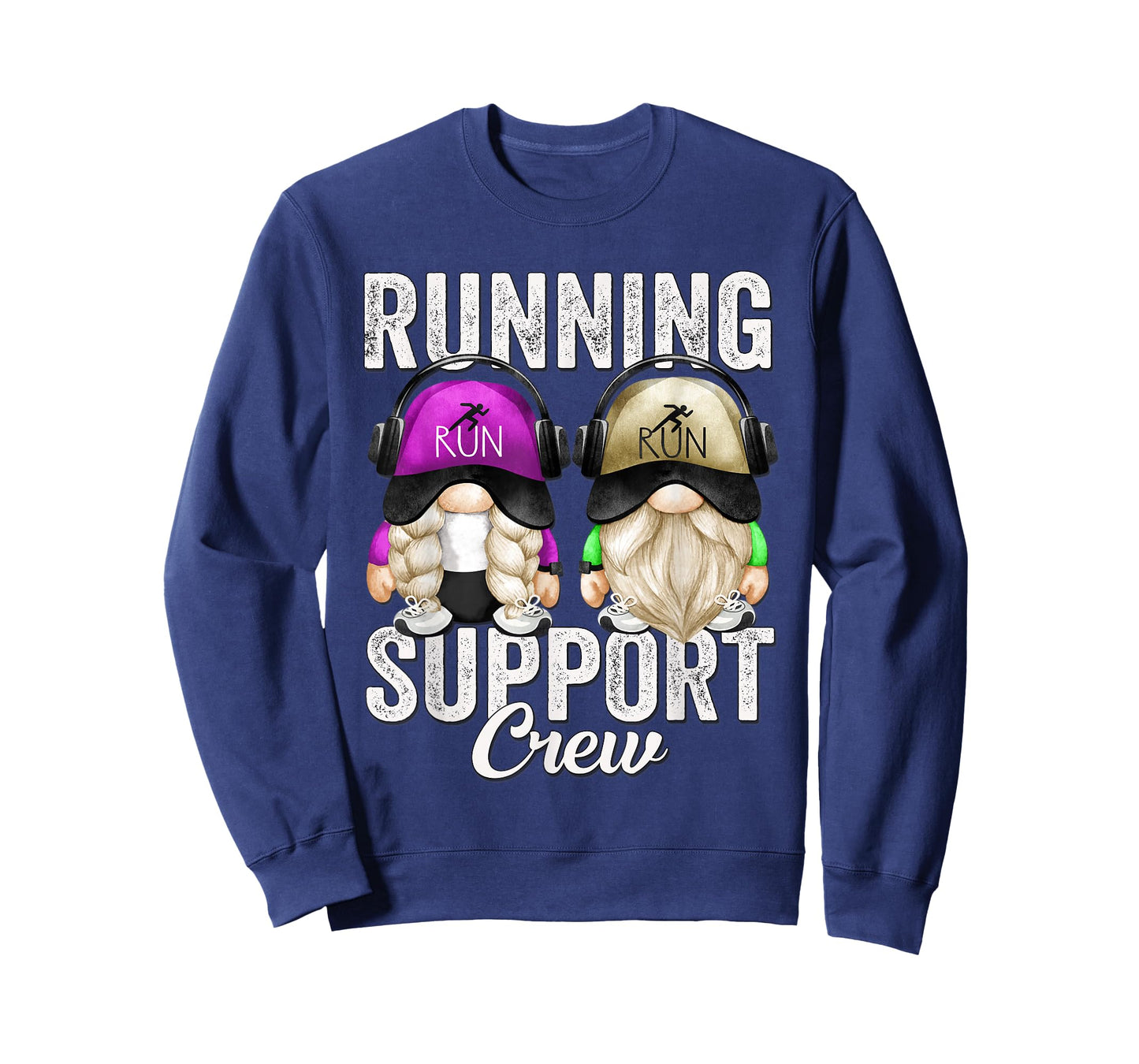 Funny Running Support Crew Gnomies For Half Marathon Runners T-Shirt