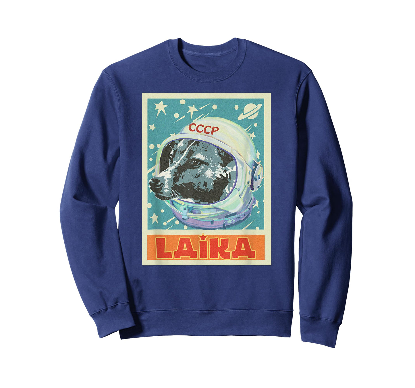Soviet Union USSR T Astronaut Laika Dog Propaganda T-Shirt