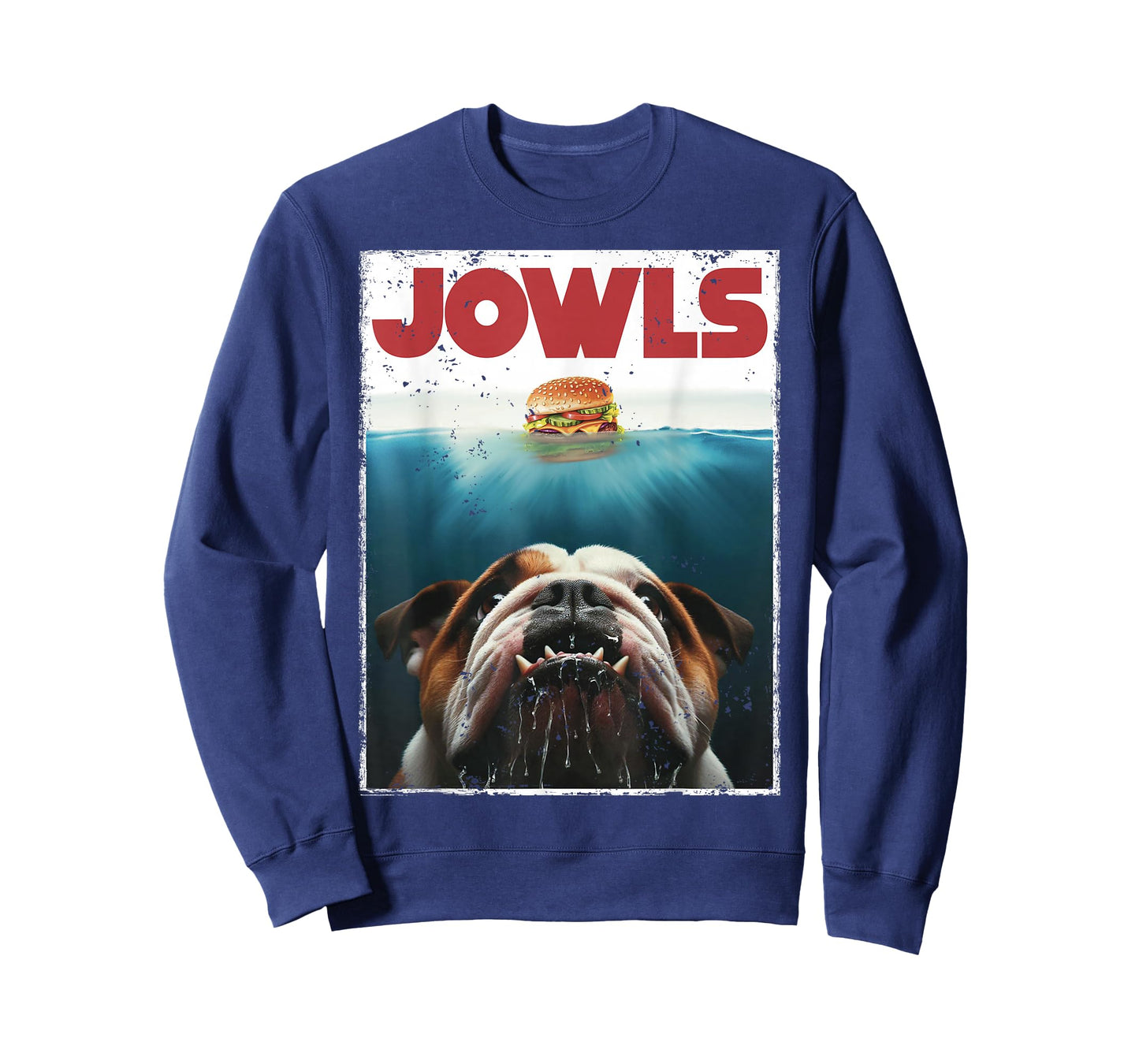 Funny English Bulldog Jowls Burger Bully, Dog Mom, Dog Dad T-Shirt