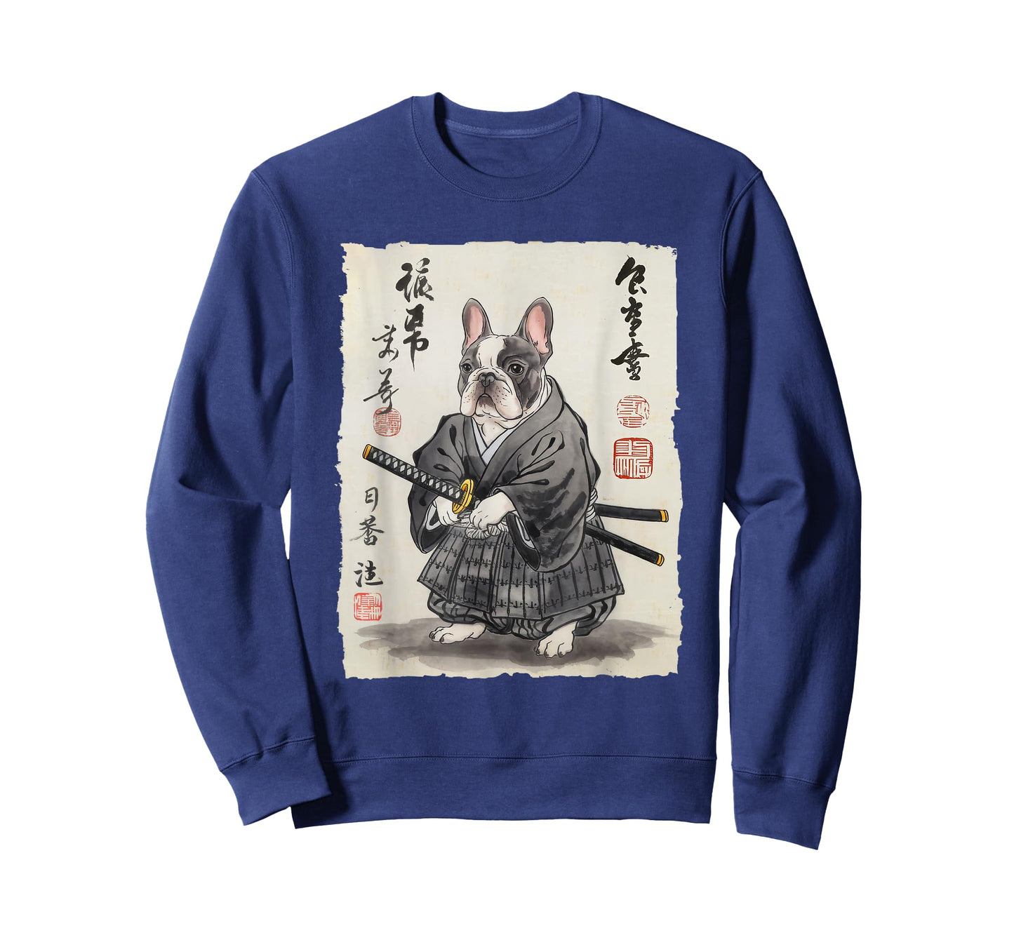 French Bulldog Samurai Japanese Ink Art for Men Women Kids T-Shirt