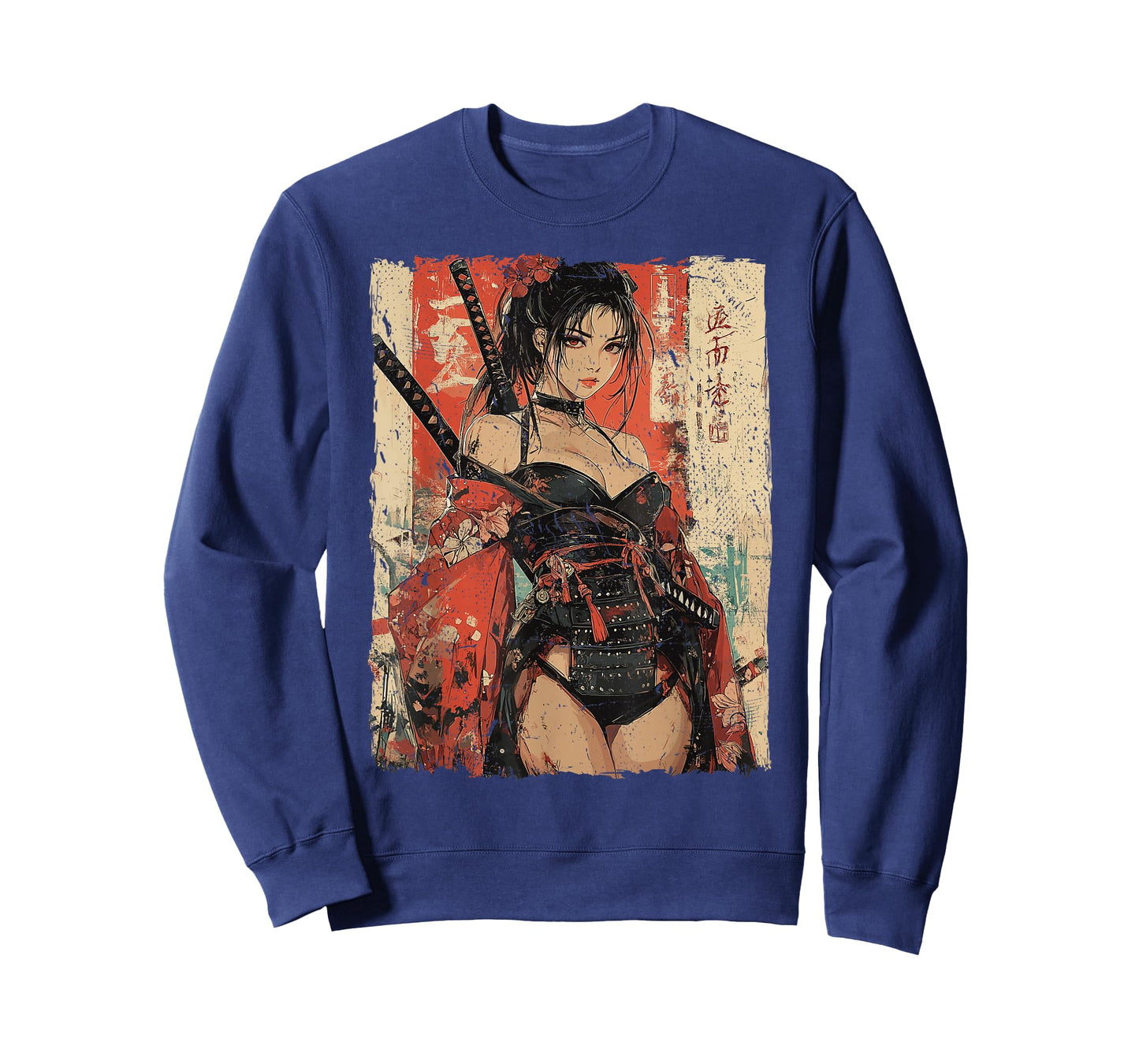 Samurai Warrior Waifu Girl Japanese Ukiyo-e Manga Samurai T-Shirt