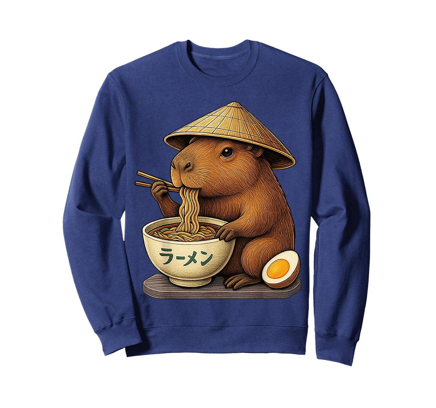 Capybara Eating Japanese Ramen Kawaii Anime tee Funny Kids T-Shirt