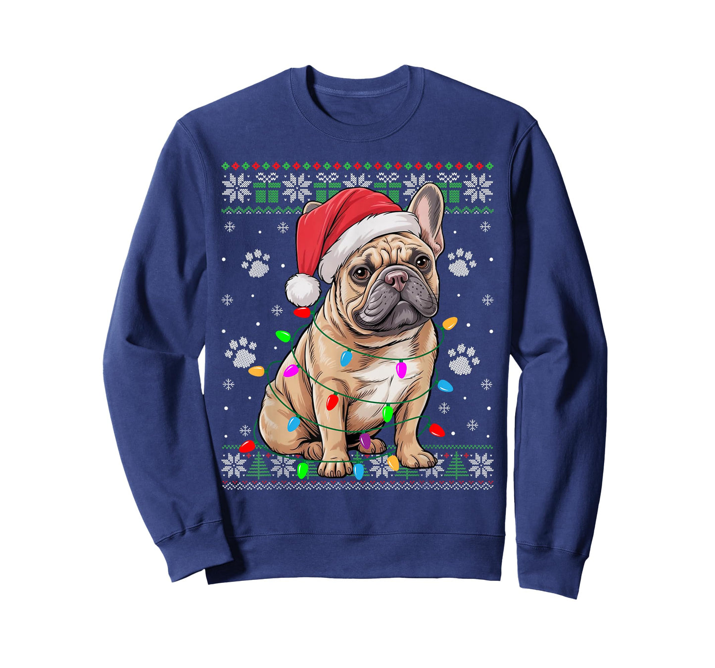 French Bulldog Christmas Ugly Sweater Funny Dog Lover Xmas T-Shirt