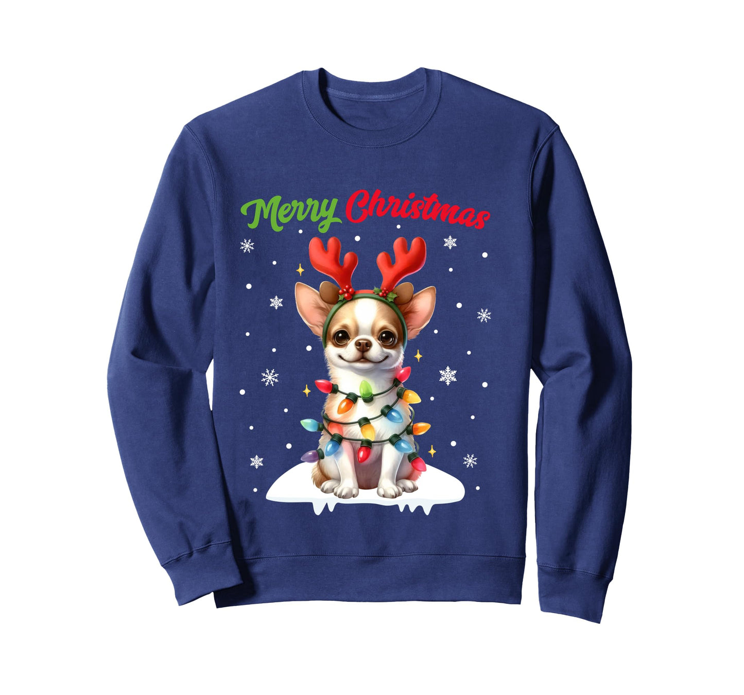 Christmas Pajamas Men Women Kids Christmas Chihuahua Dog Long Sleeve T-Shirt