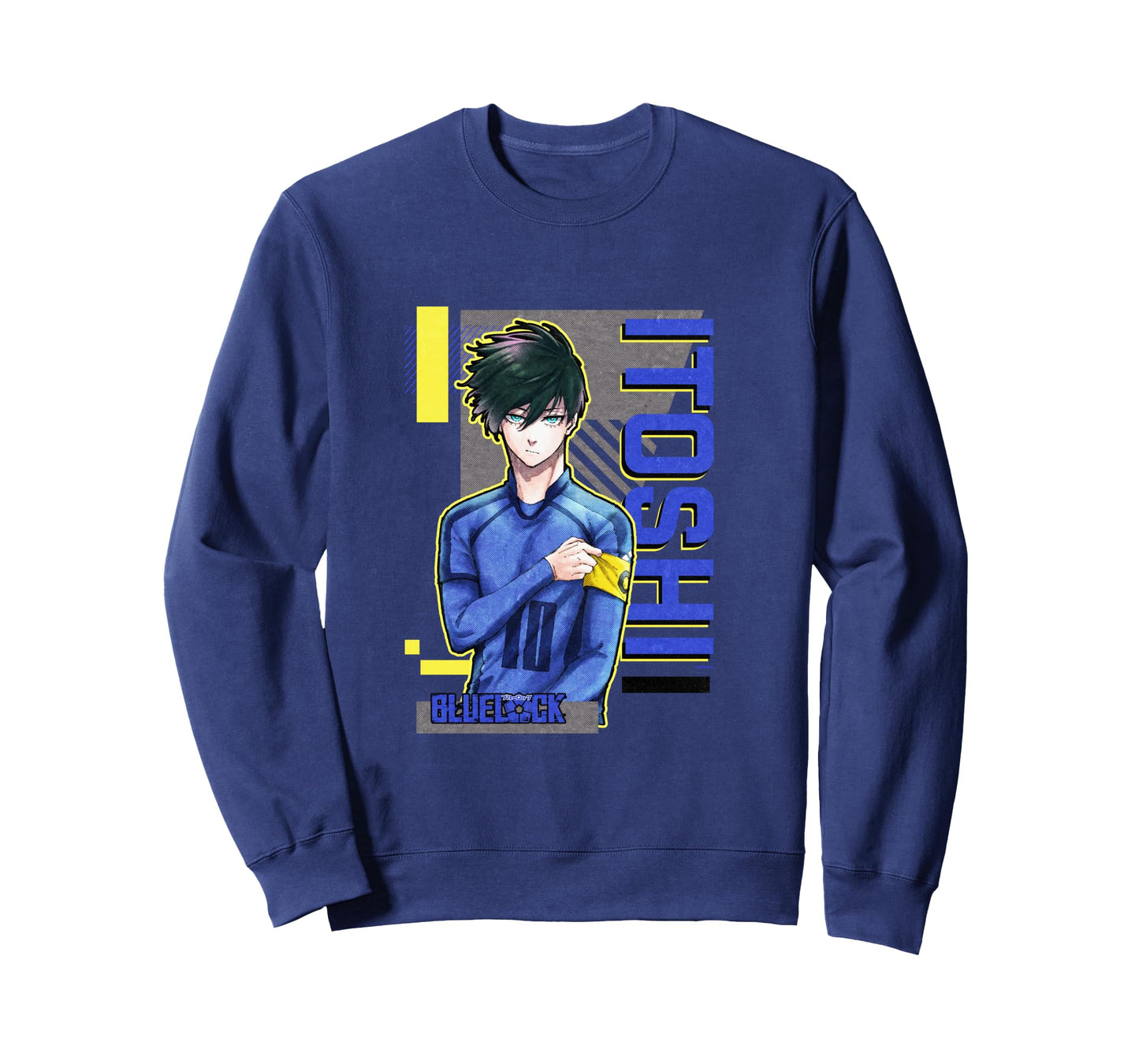 Blue Lock Rin Itoshi The Captain Big Chest Neon Portrait Long Sleeve T-Shirt