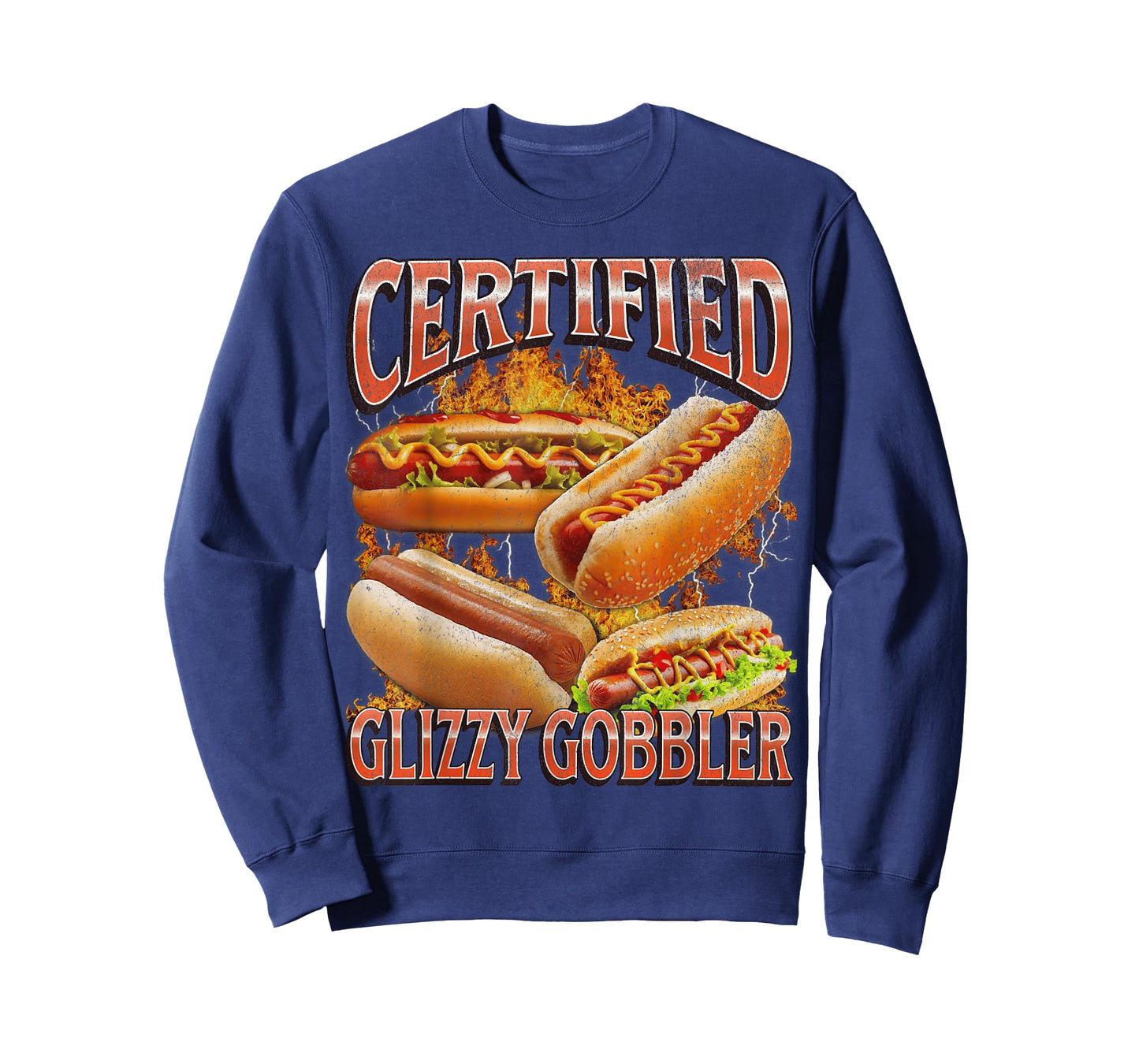 Glizzy Gobbler Funny Wiener Hot Dog Meme Bootleg Graphic T-Shirt for Men Women