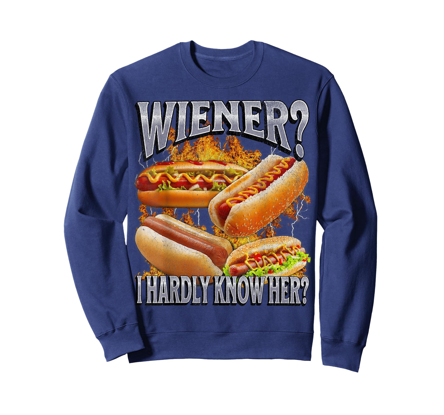Wiener? I Hardly Know Her Funny Hot Dog Glizzy Meme Bootleg Men Women T-Shirt