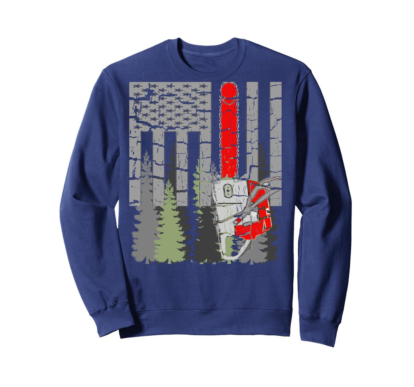 Thin Red Line Chainsaw and Woods Tshirt