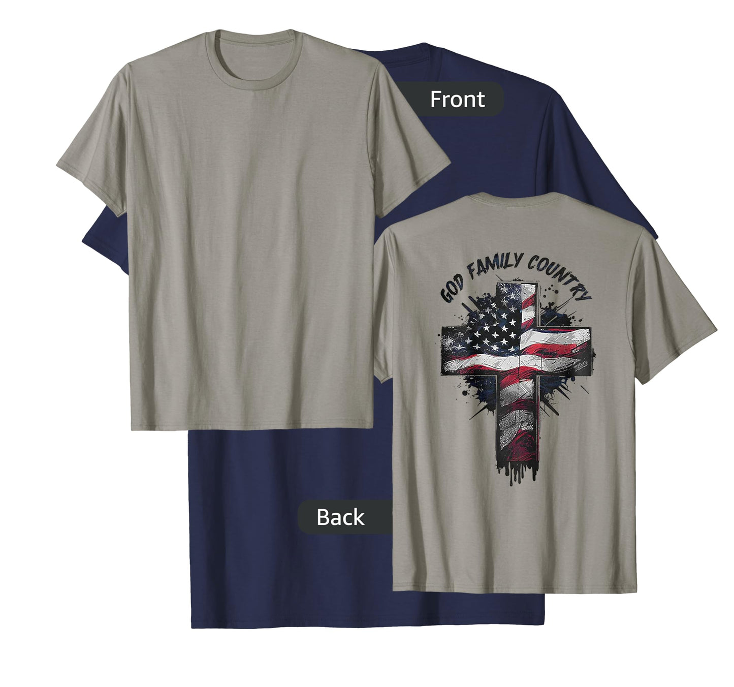 God Family Country (on back) T-Shirt