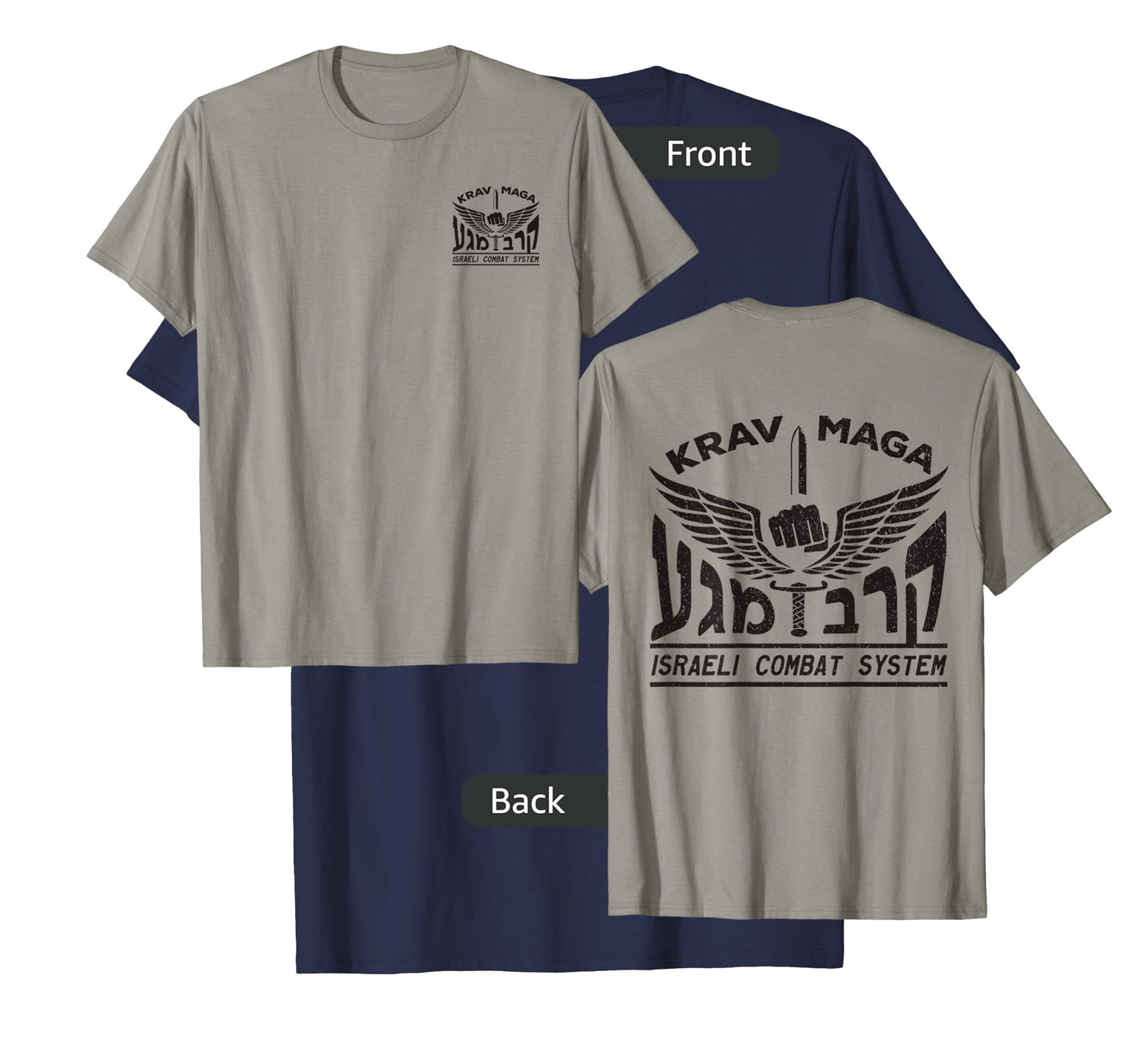 Krav MAGA Shirt Israeli Combat System IDF Front Back T-Shirt