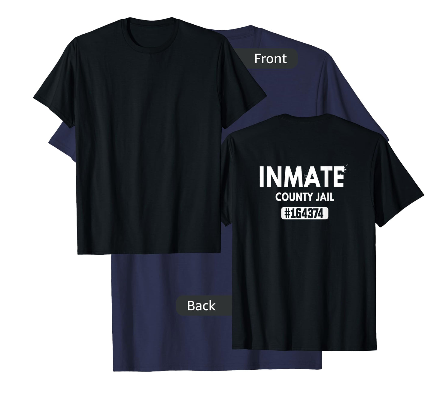 Inmate County Jail Prisoner Halloween Party Costume Uniform T-Shirt