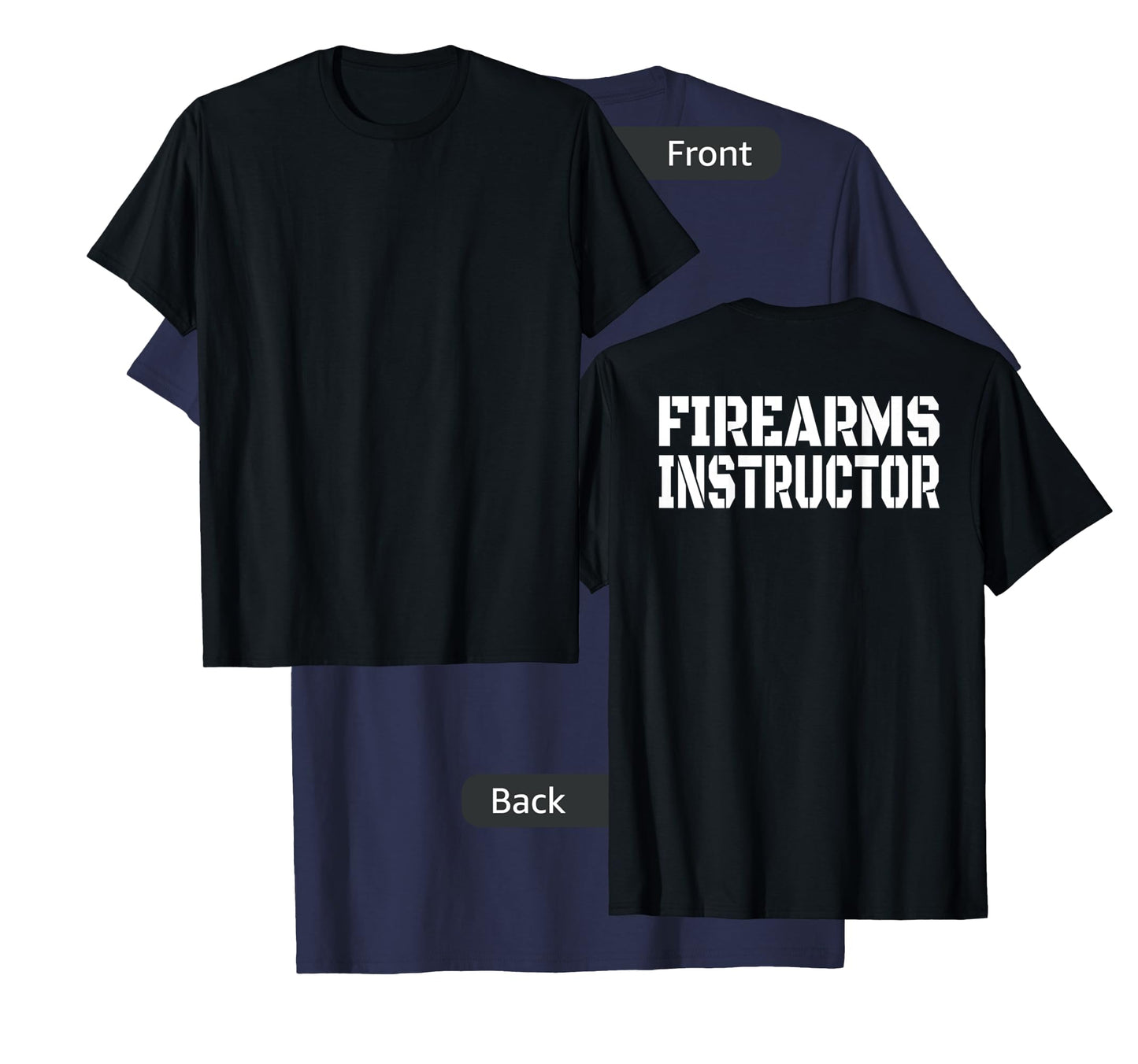 Firearms Instructor Retro Military Stencil Look T-Shirt