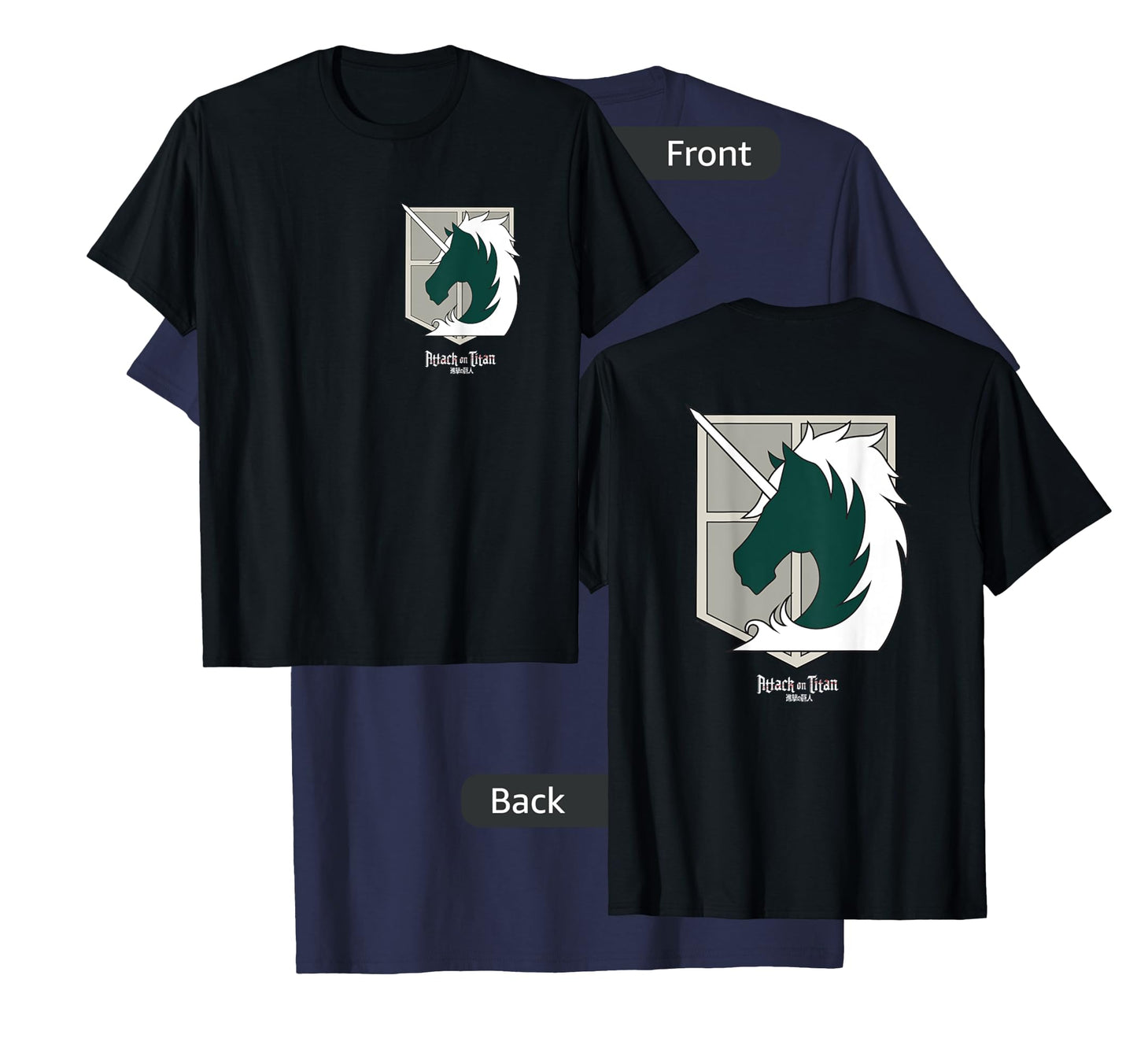 Attack on Titan Military Police Shield Front and Back Anime T-Shirt