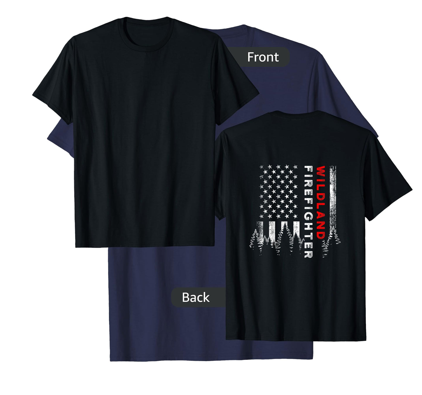 Wildland Firefighter Us Flag Firemen T-Shirt