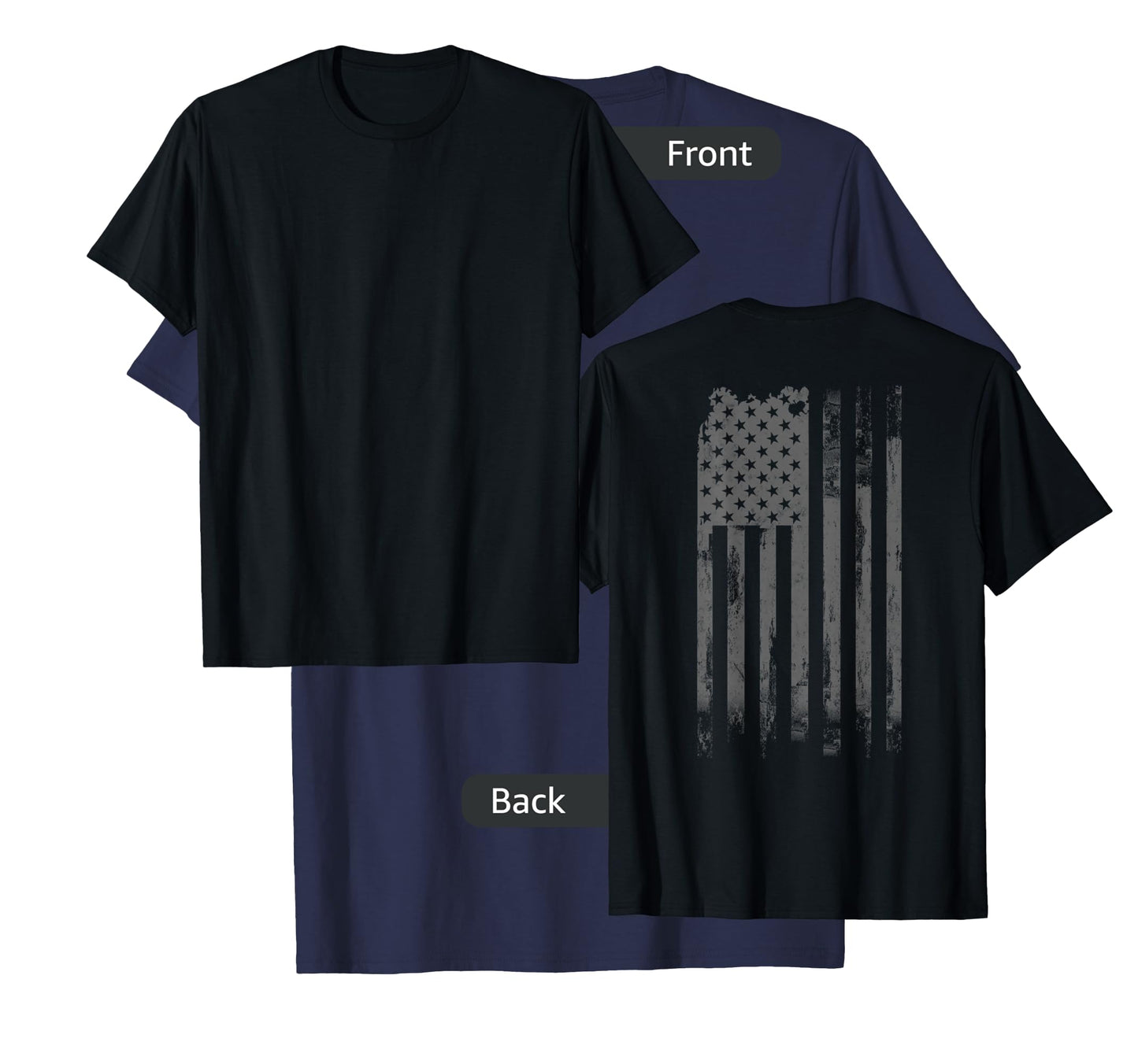 Vintage Patriotic Distressed America USA Flag T-Shirt