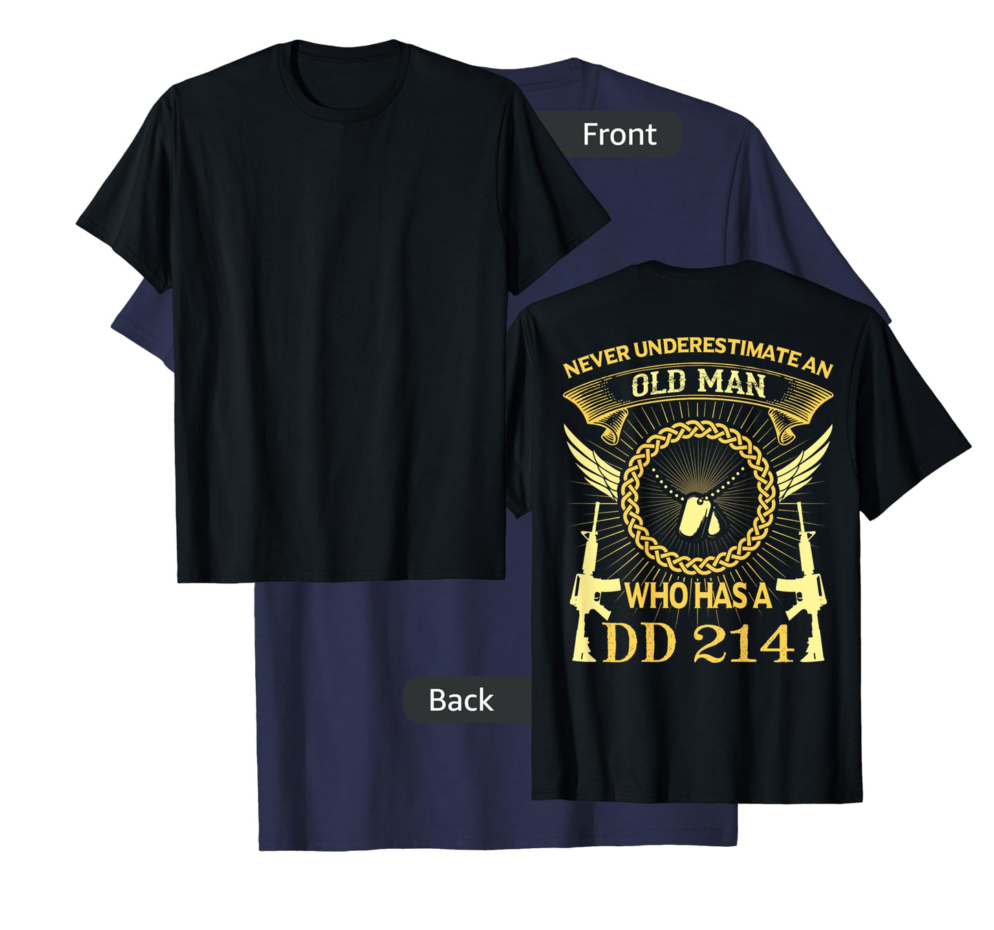 Mens Dad Grandpa Funny Veteran T-Shirt Gift