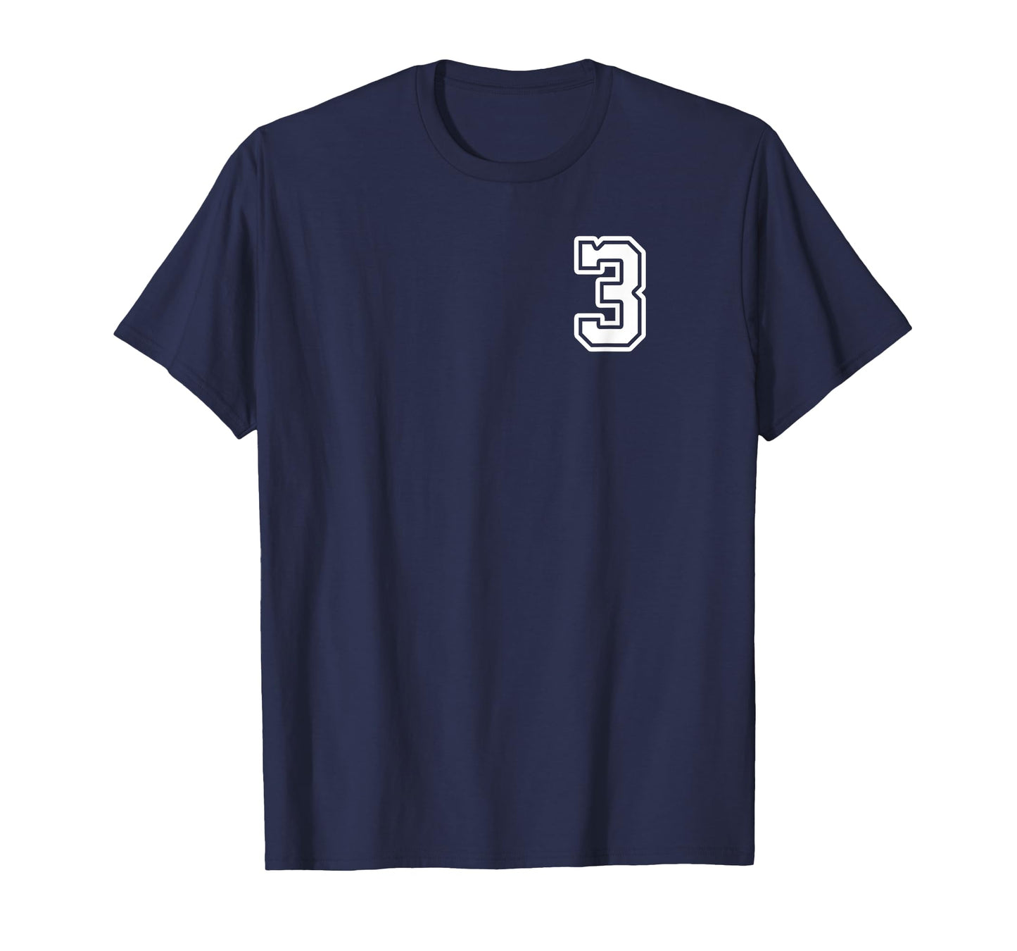 Number 3 Shirt #3 Player Sports Team Men Women Kids T-Shirt