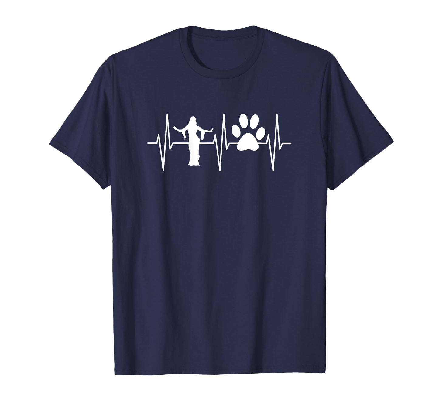 Belly Dancer Dogs Shirt Belly Dancing Dog Lover Heartbeat T-Shirt