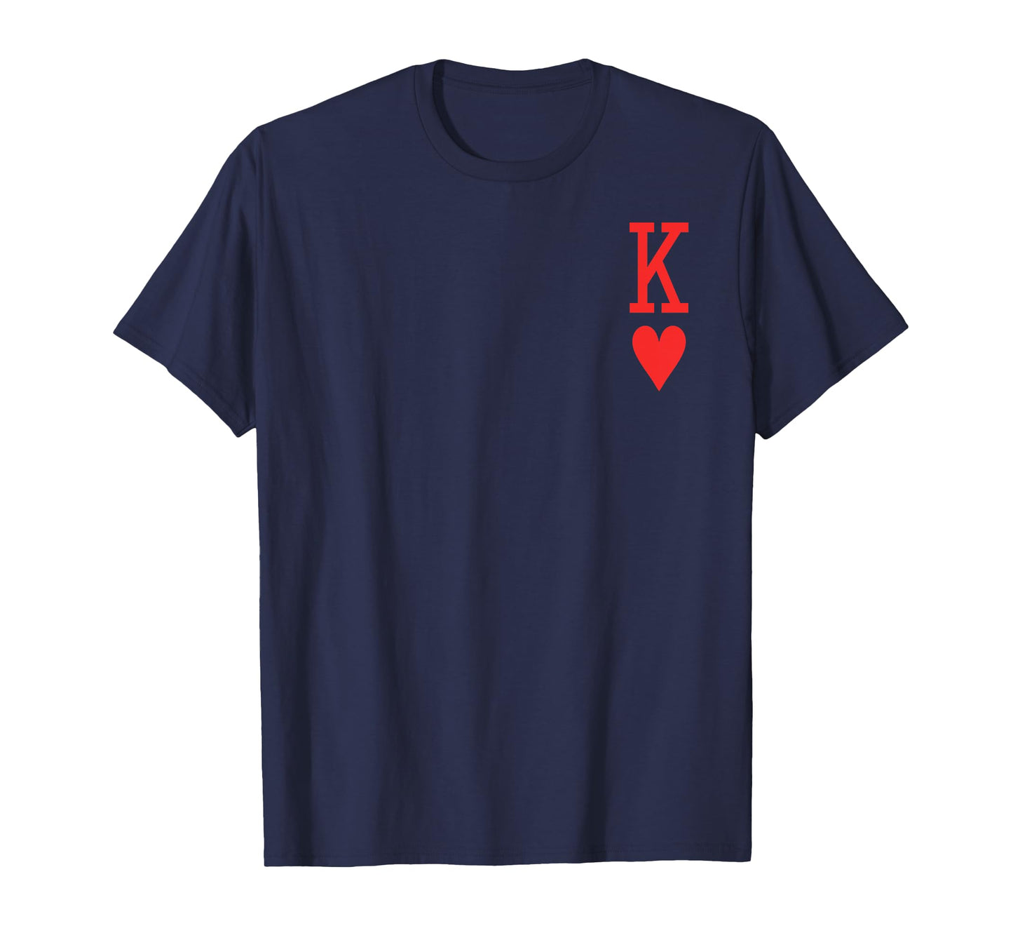 King of Hearts Queen of Hearts Couples Matching Men Letter K T-Shirt