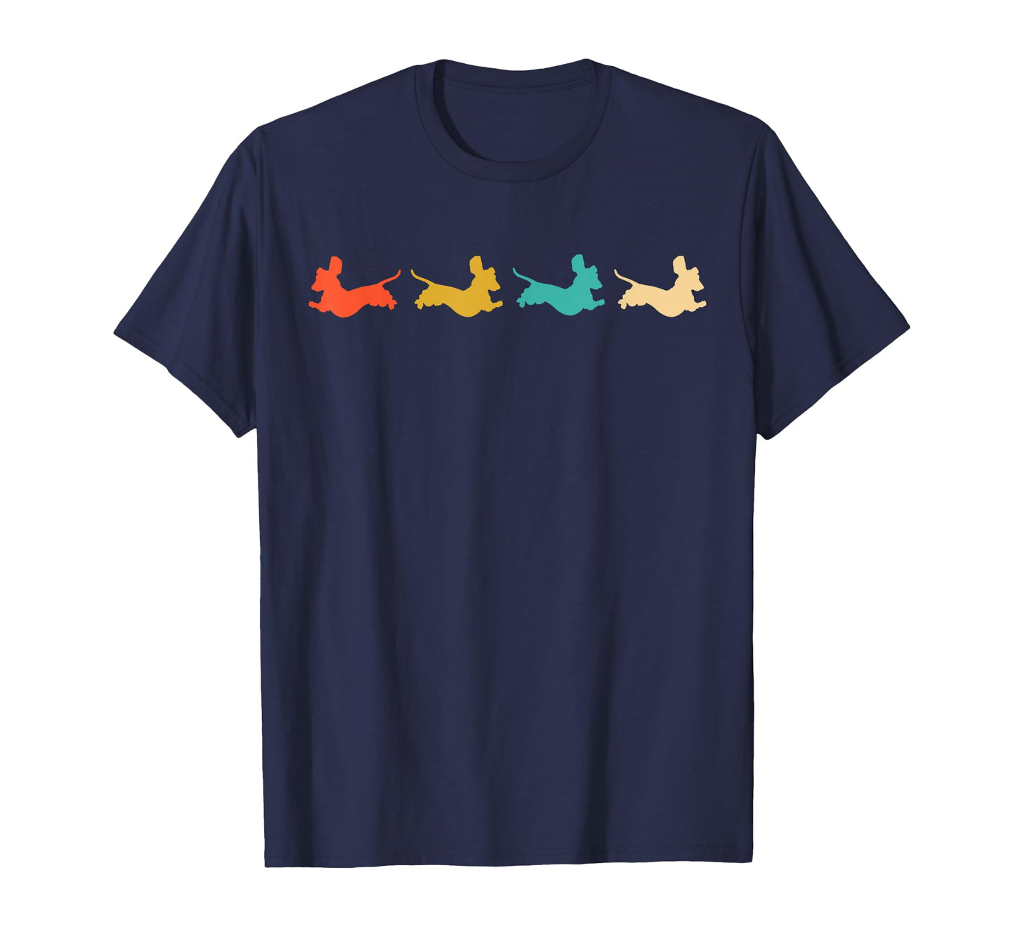 Dachshund Dachshund Dog Silhouette Retro Gift for Dog Lovers Men Women Girls Kids T-Shirt
