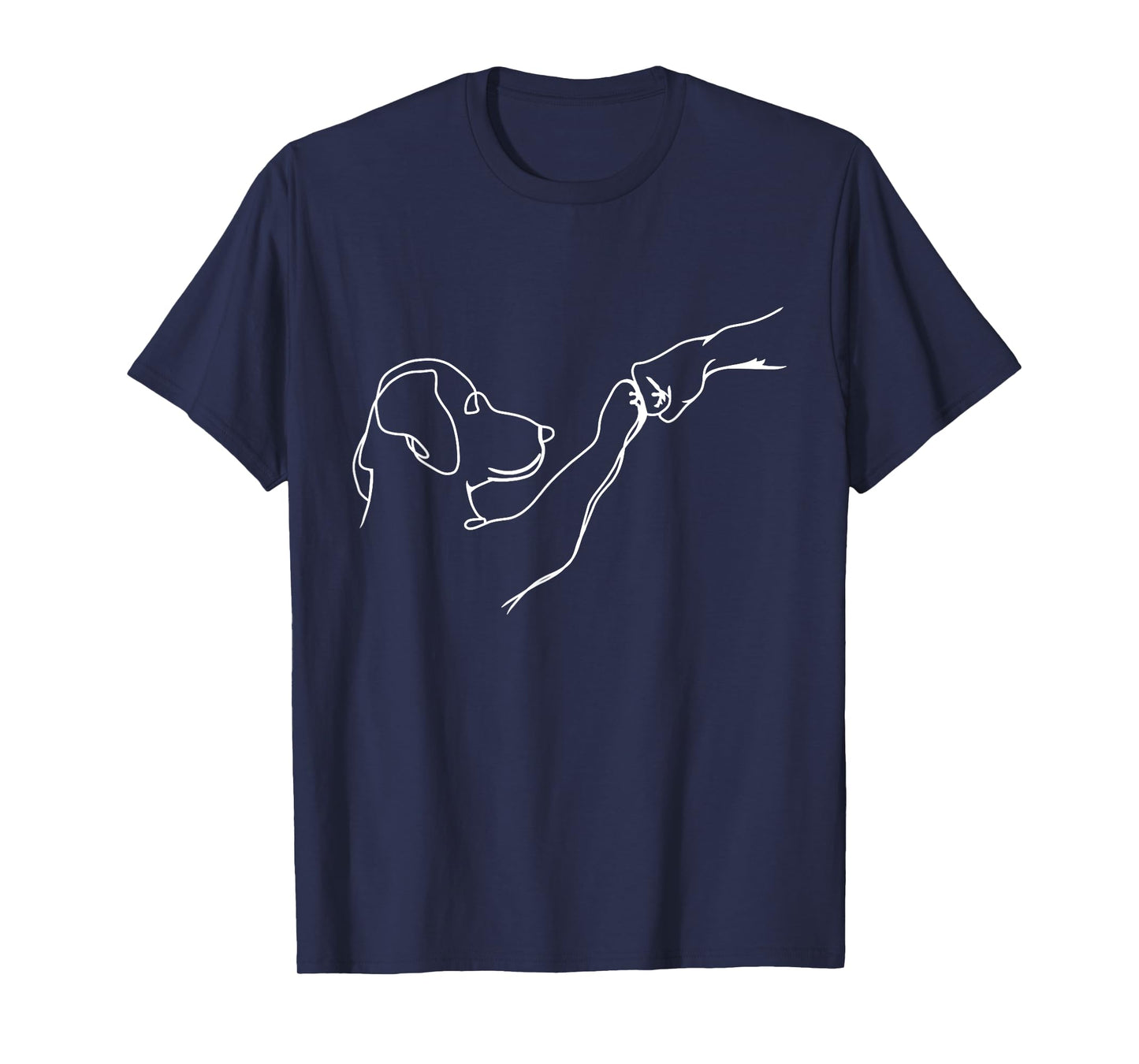 Dog and People Punch Hand Dog Man Friendship Bump Dog's Paw T-Shirt