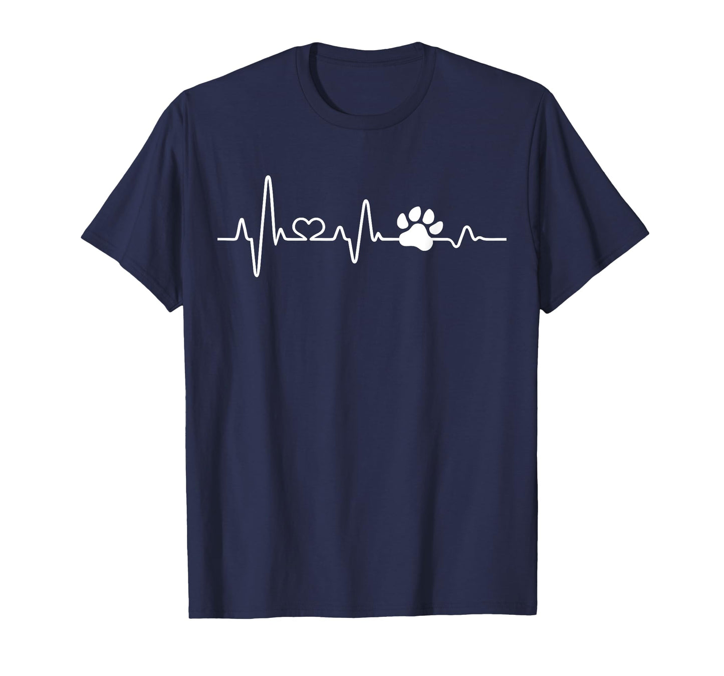 Dog Heartbeat dog paw dog lover gifts I love dogs pulse beat T-Shirt