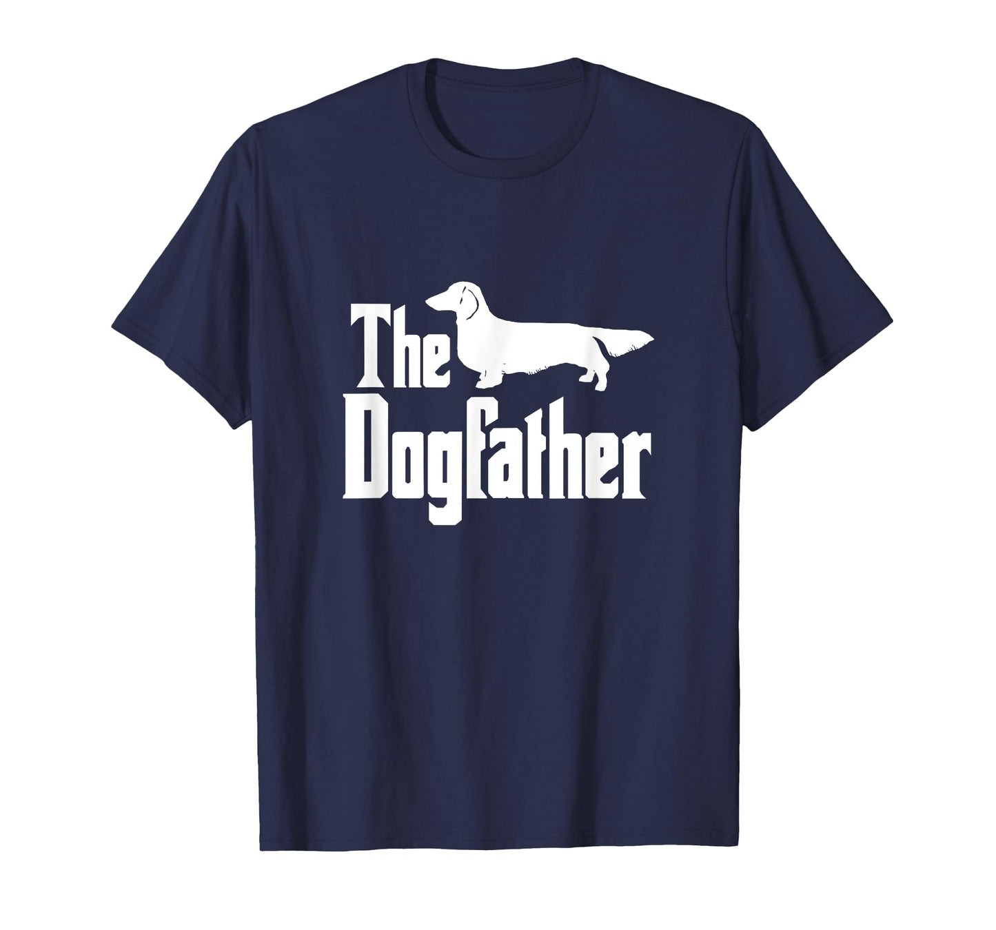 The Dogfather T-Shirt, long haired Dachshund, funny dog gift T-Shirt