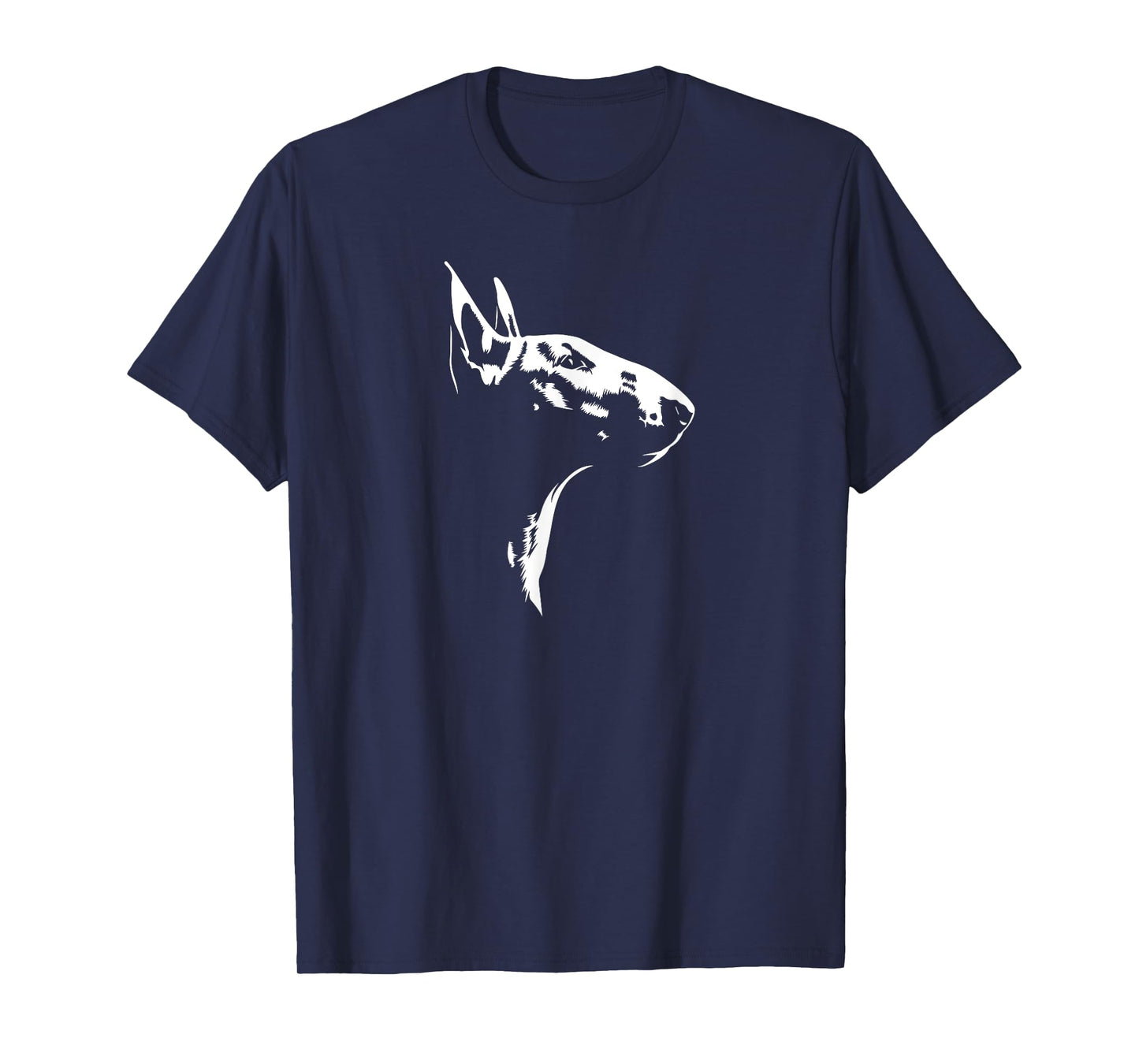 English Bull Terrier Silhouette portrait dog mom dog T-Shirt