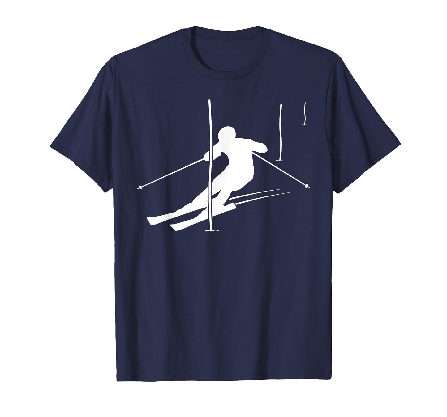 Alpine ski racing, racing runner, ski slope, slalom course skier T-Shirt