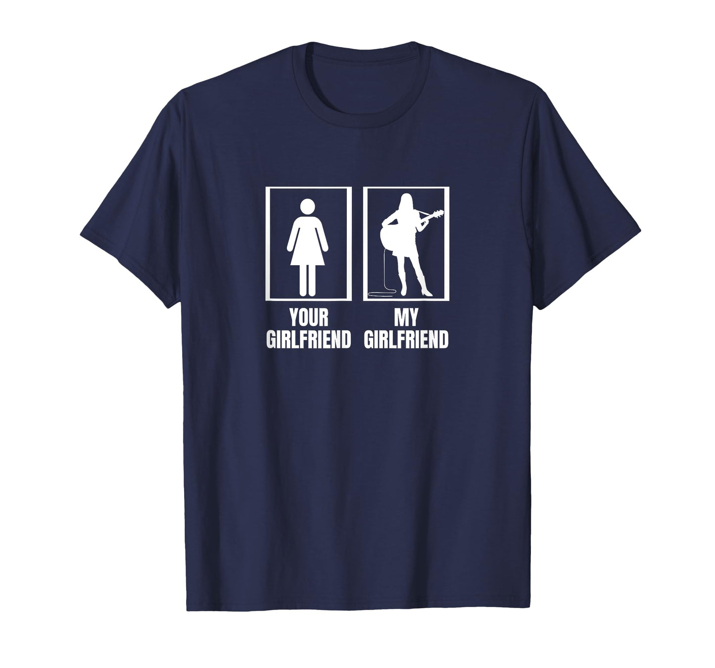 Your Girlfriend My Girlfriend Women Acoustic Guitar Player T-Shirt