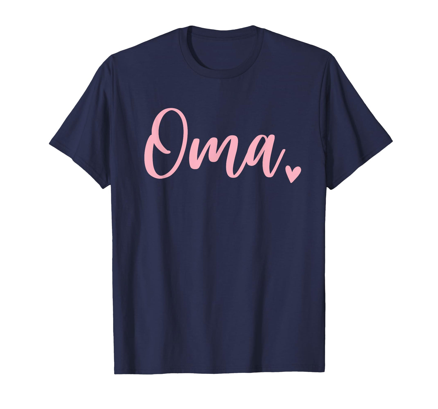 Oma Cute Heart Grandma Womens Pink T-Shirt